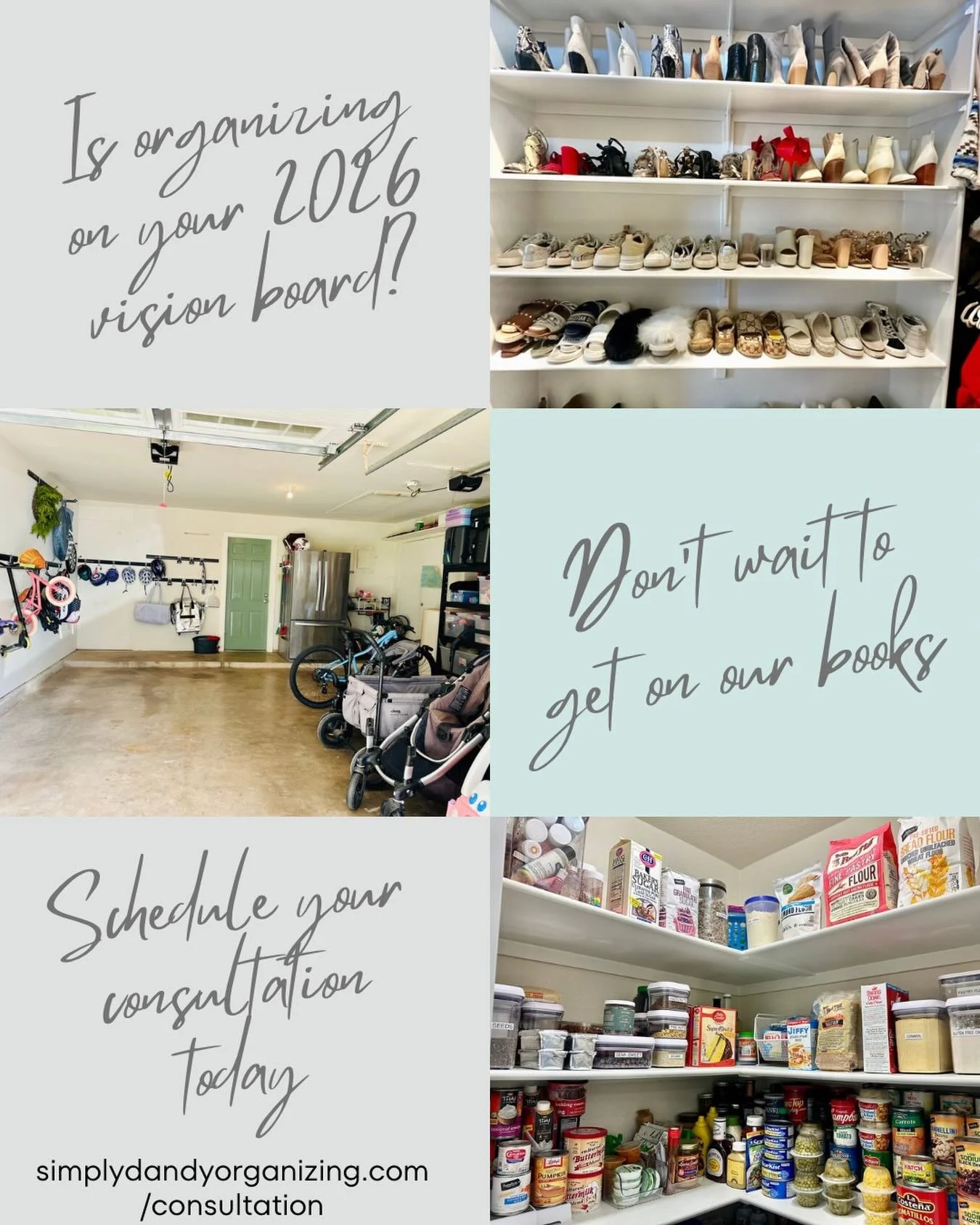 Let&rsquo;s bring that vision to life and check ✔️ it off your board. Get started by filling out our short consultation form at simplydandyorganizing.com/consultation

#declutter #organize #unpack #donate #professionalhomeorganizer