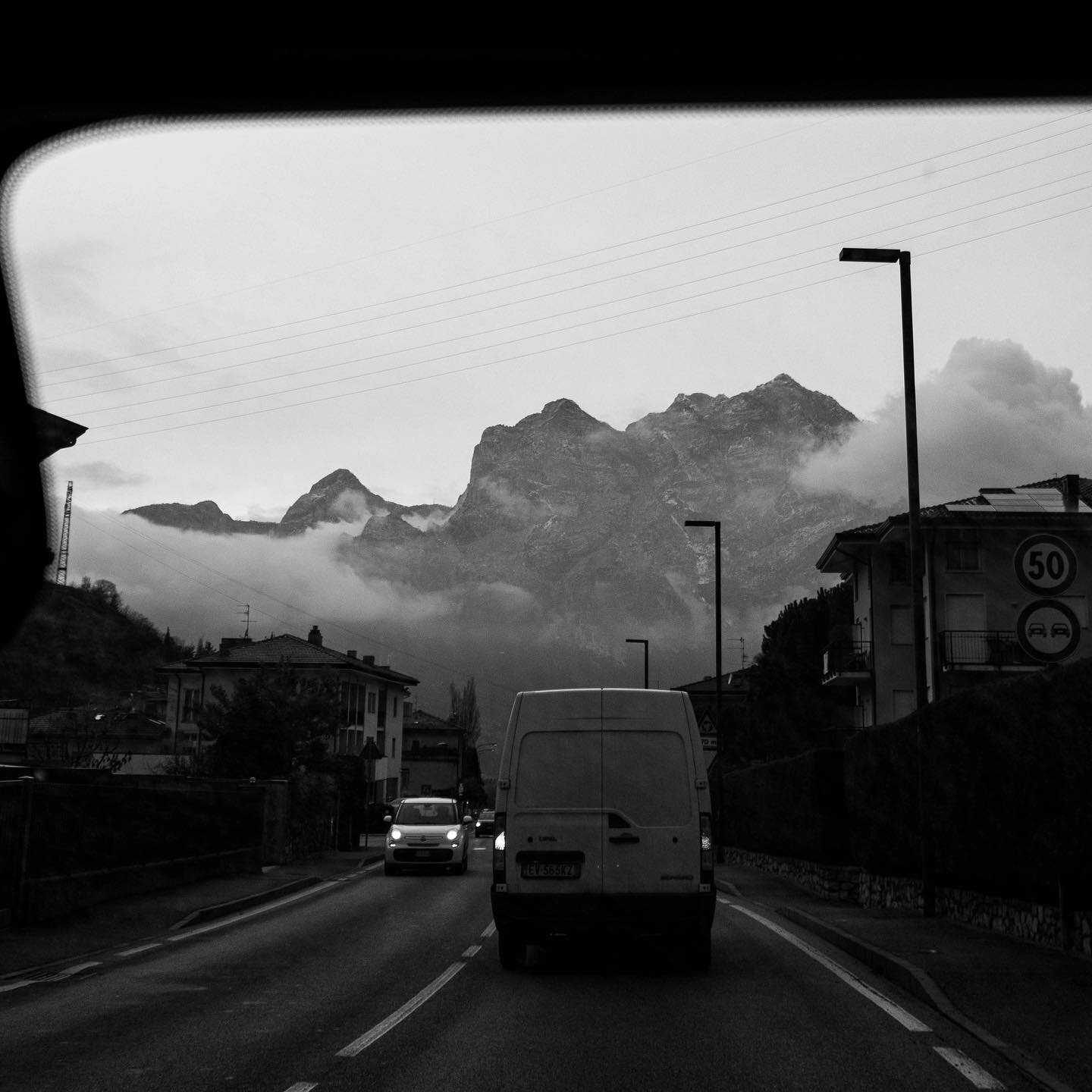 I took this shot as we were driving somewhere in northern Italy. 
#roadtrip #visititaly #travelphotography #bnw #bnwphotography #blackandwhitephotography #travelbug #travelgram #traveladdict #fujifilmxt3 #traveltheworld #exploreyourworld #monochrome 
