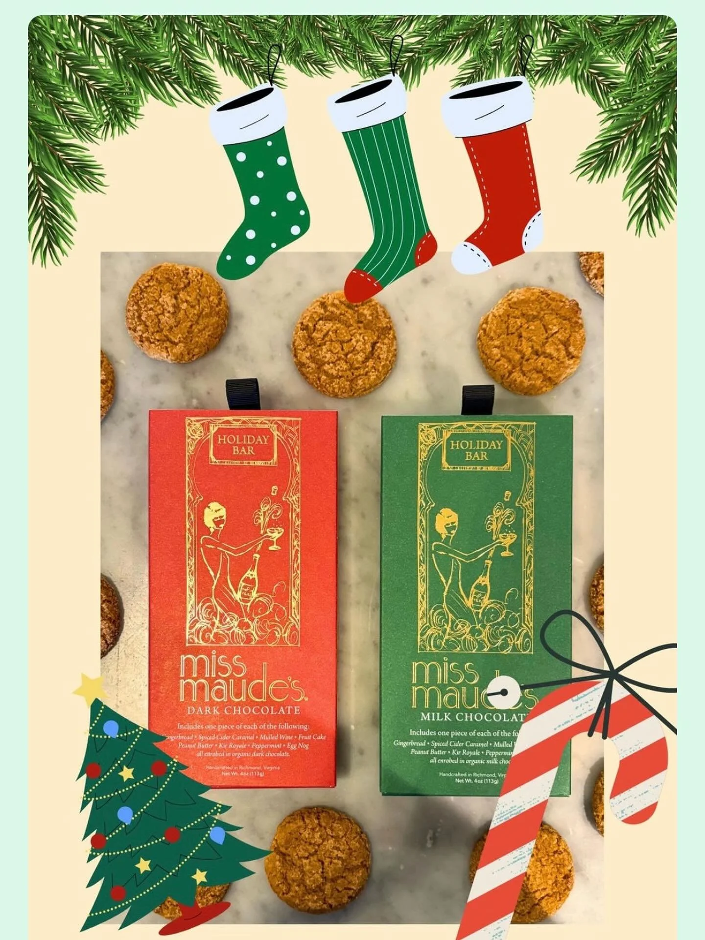 Snow angels! 

Gingerbread, spiced cider, peppermint and everything nice! My favorite flavors of the season are here in my Holiday Bar! 

Treat yourself!

XXX~Miss Maude
*
*
*⠀⠀
*⠀⠀ 
*⠀⠀
*⠀⠀
⠀
 #NaughtyansNice #HolidayBar #TisTheSeason #womenofchocol