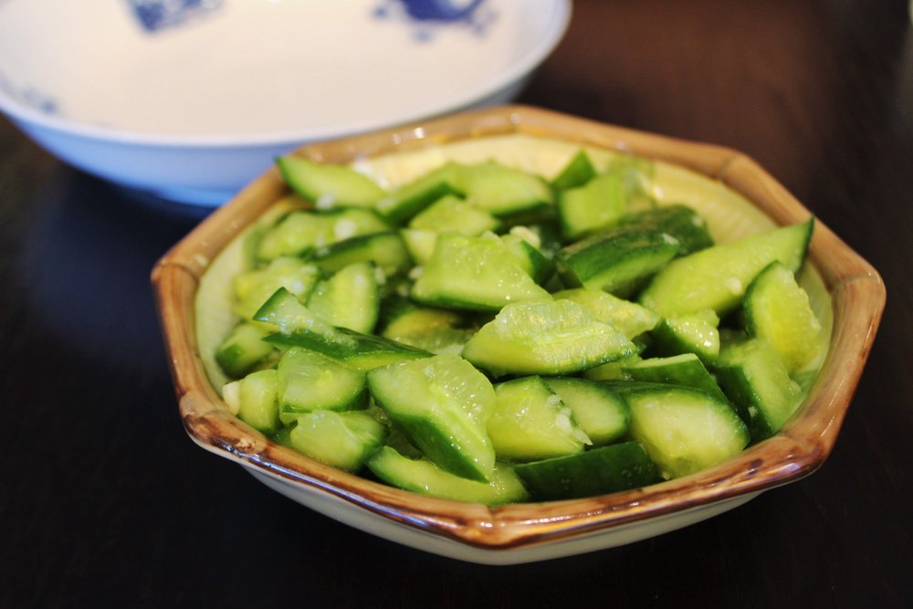 Baby Cucumber in Garlic Sauce at Cafe China