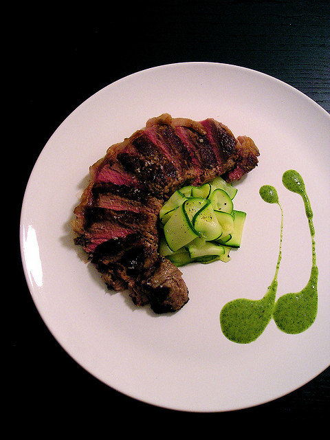 Steak w/ Chimichurri. Source: John Herschell