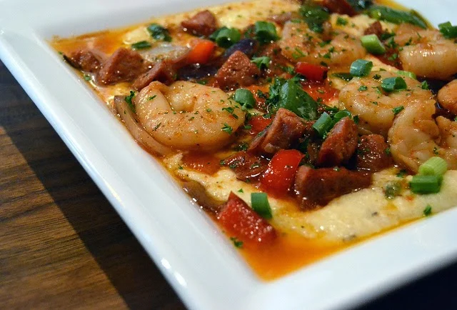Shrimp, Andouille, and Grits. Source: Jpellgen