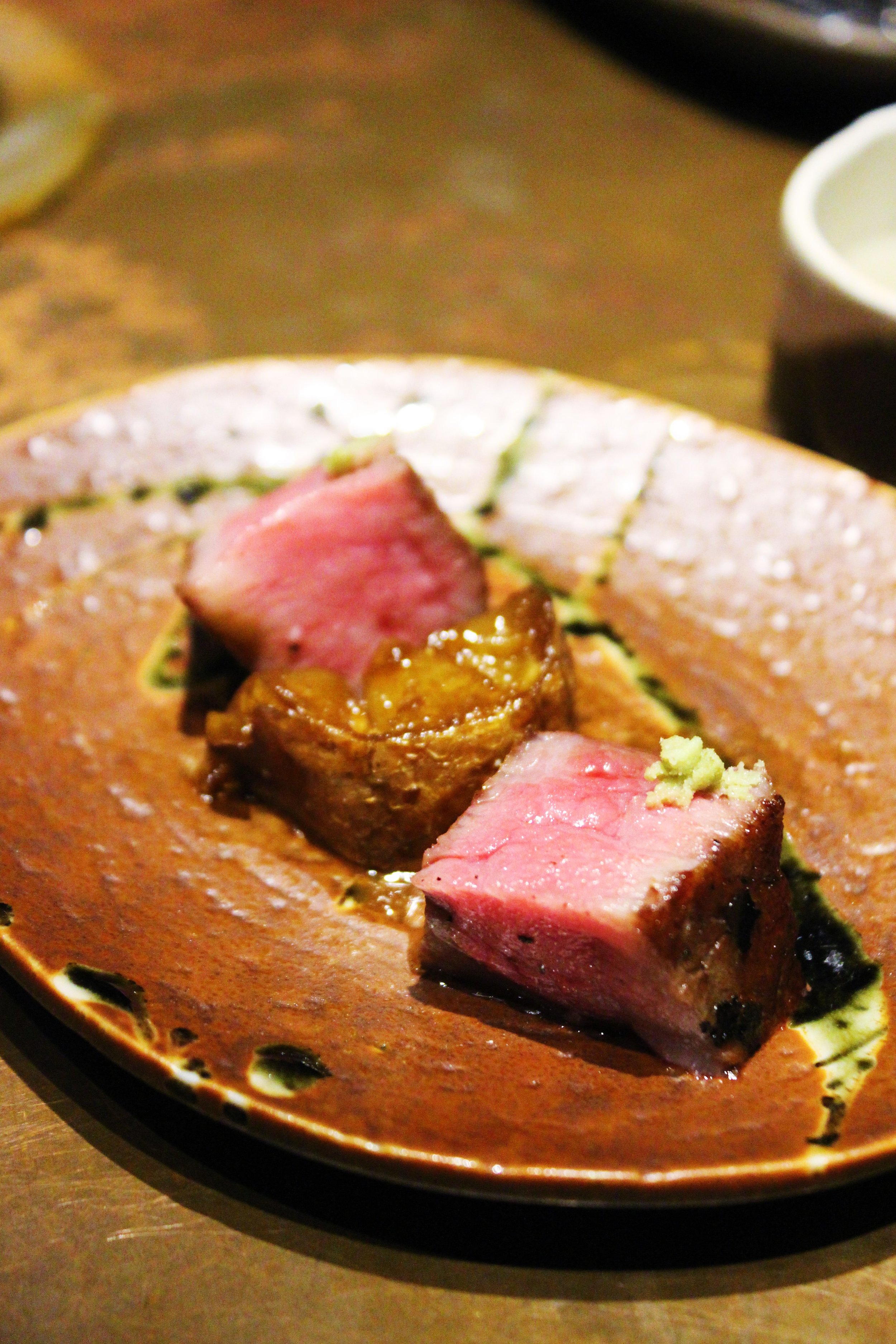 Matsusaka Beef with Cabrales Cheese Glazed Potato at Mecha Uma in the Philippines