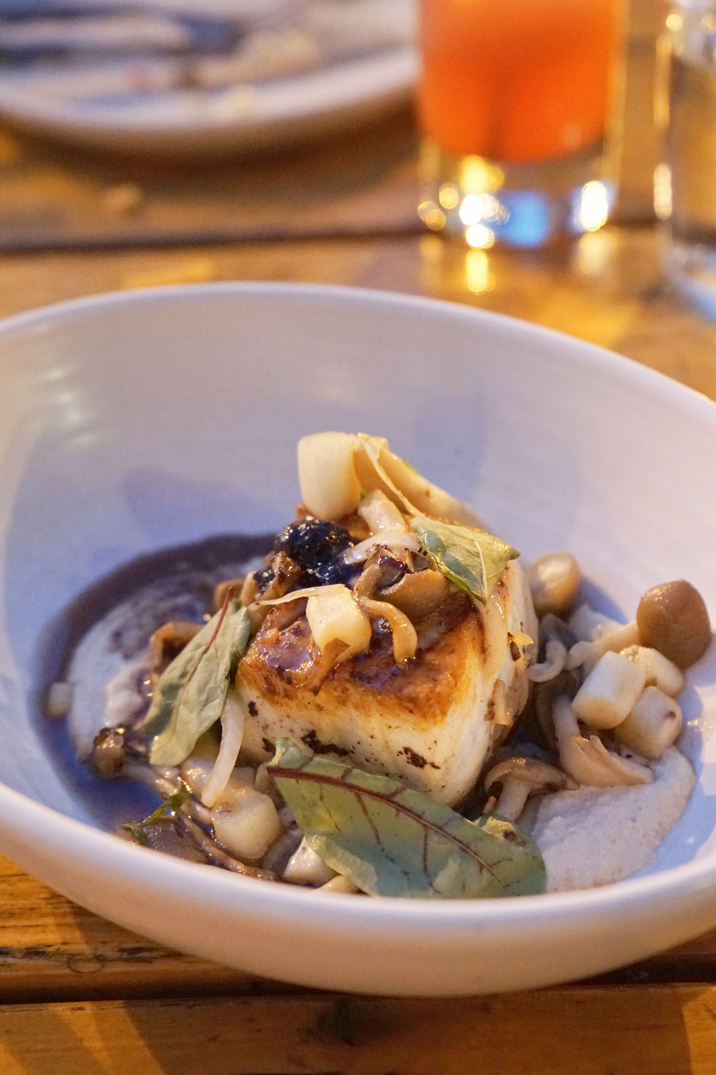 Pan Roasted Halibut at the Girl and The Goat in Chicago
