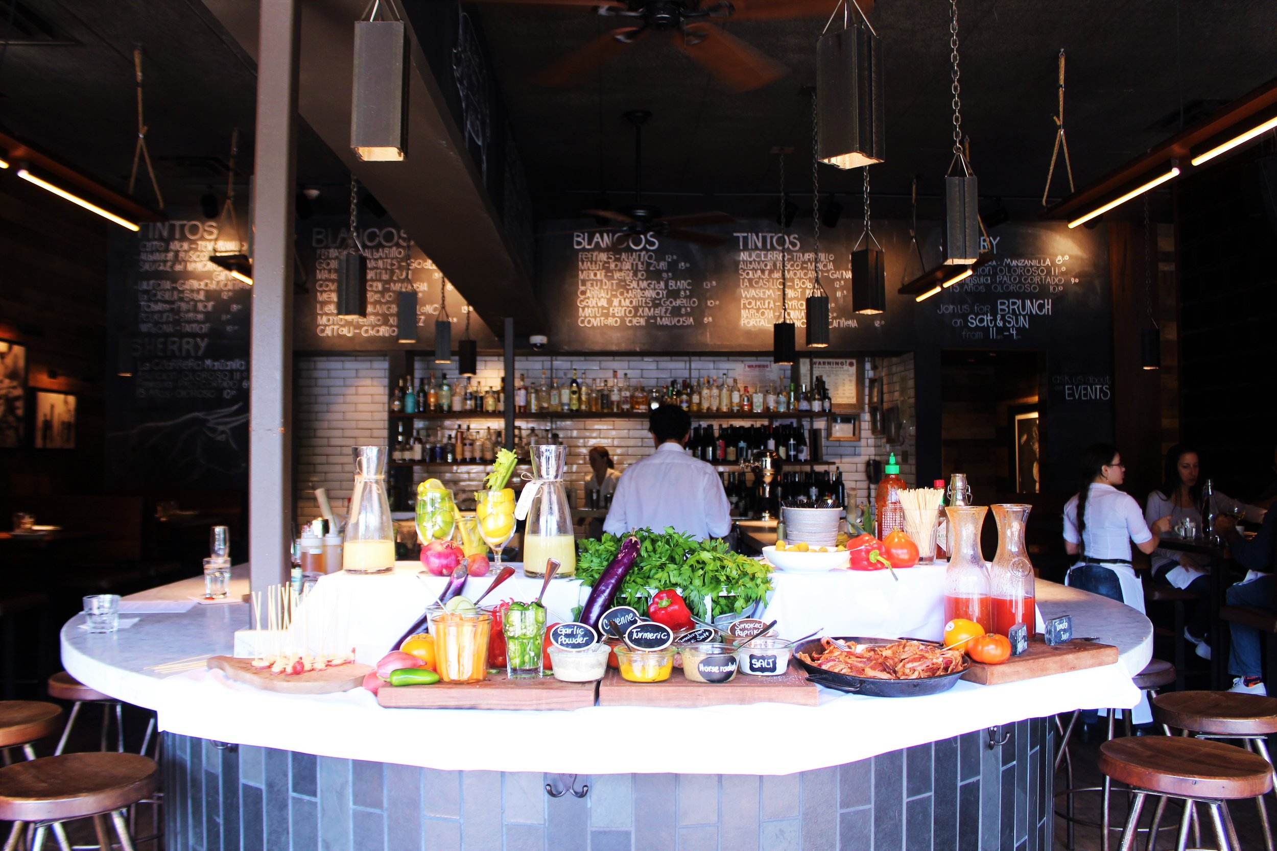 Make Your Own Bloody Mary Bar at Barcelona Wine Bar in Boston