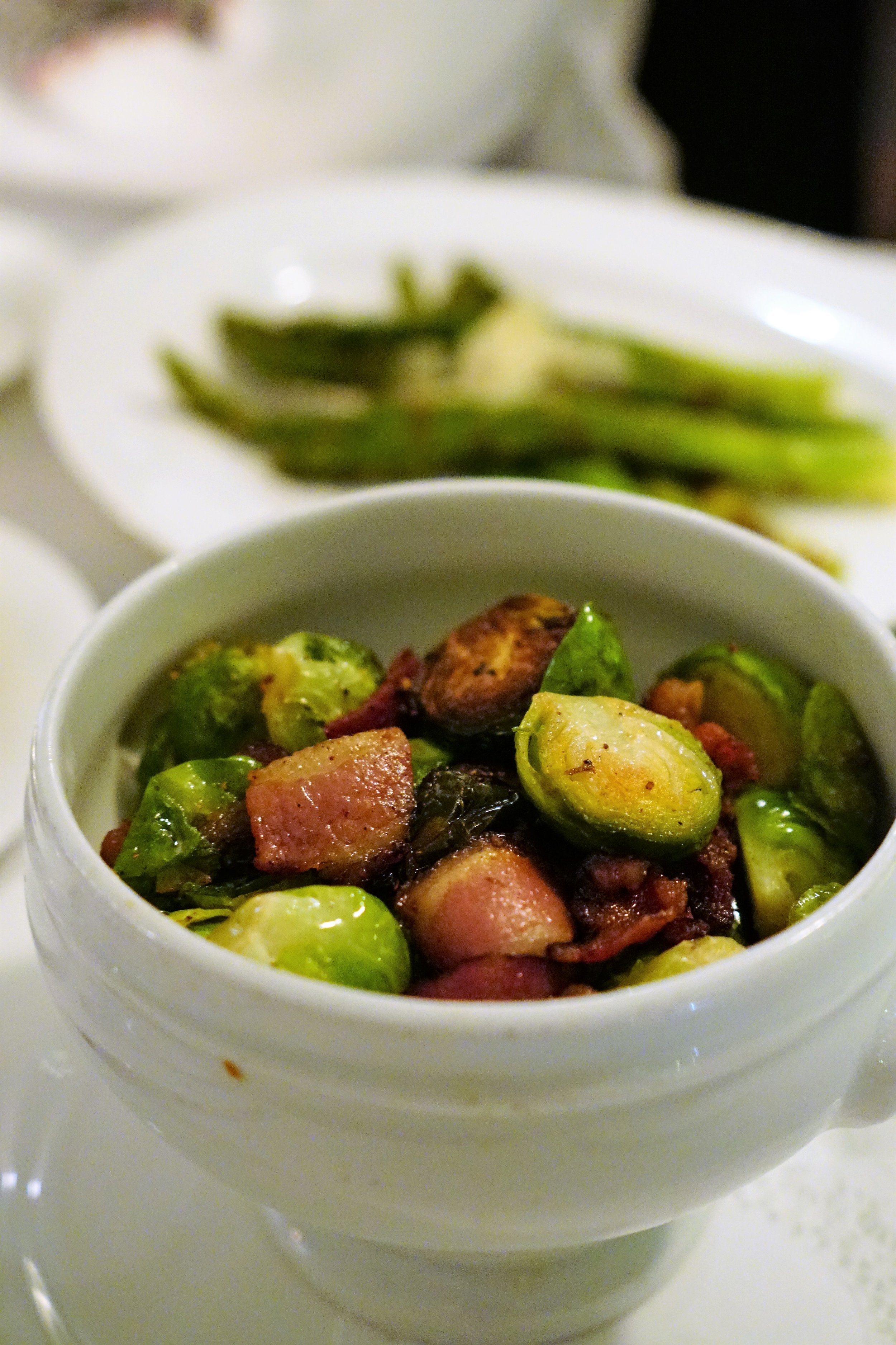 Bacon Fat Roasted Brussels Sprouts at Marliave in Boston