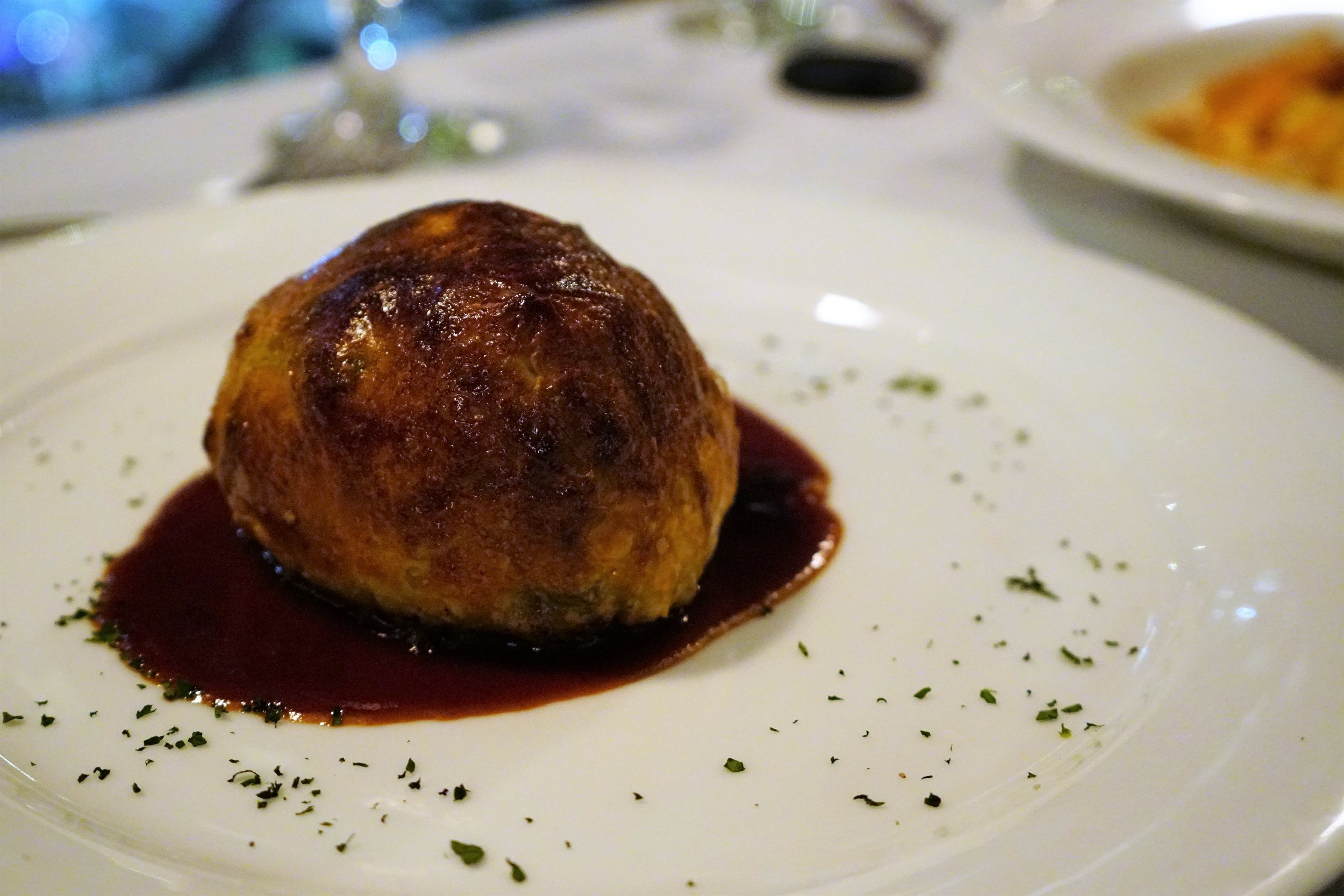 Medium Rare Beef Wellington at Marliave in Boston