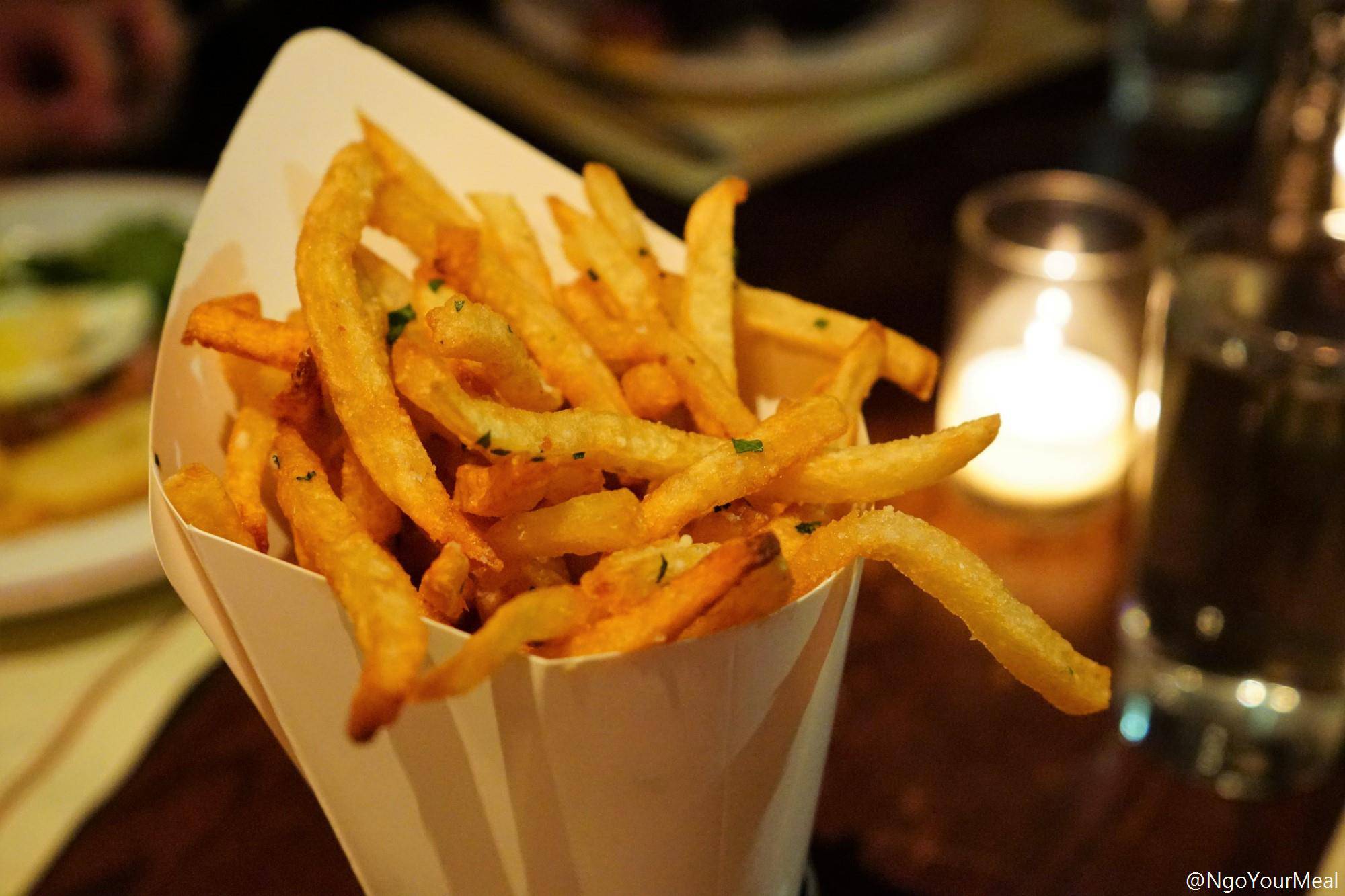 Truffle Pomme Frites with Parmesan, Fines Herbes at Gaslight in Boston