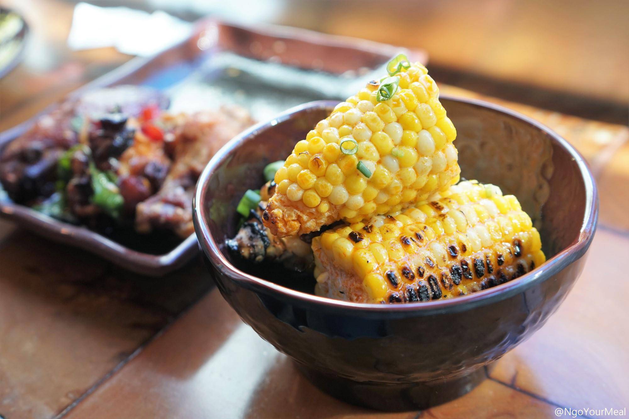 Grilled Corn with Sriracha Butter at Myers and Chang in Boston