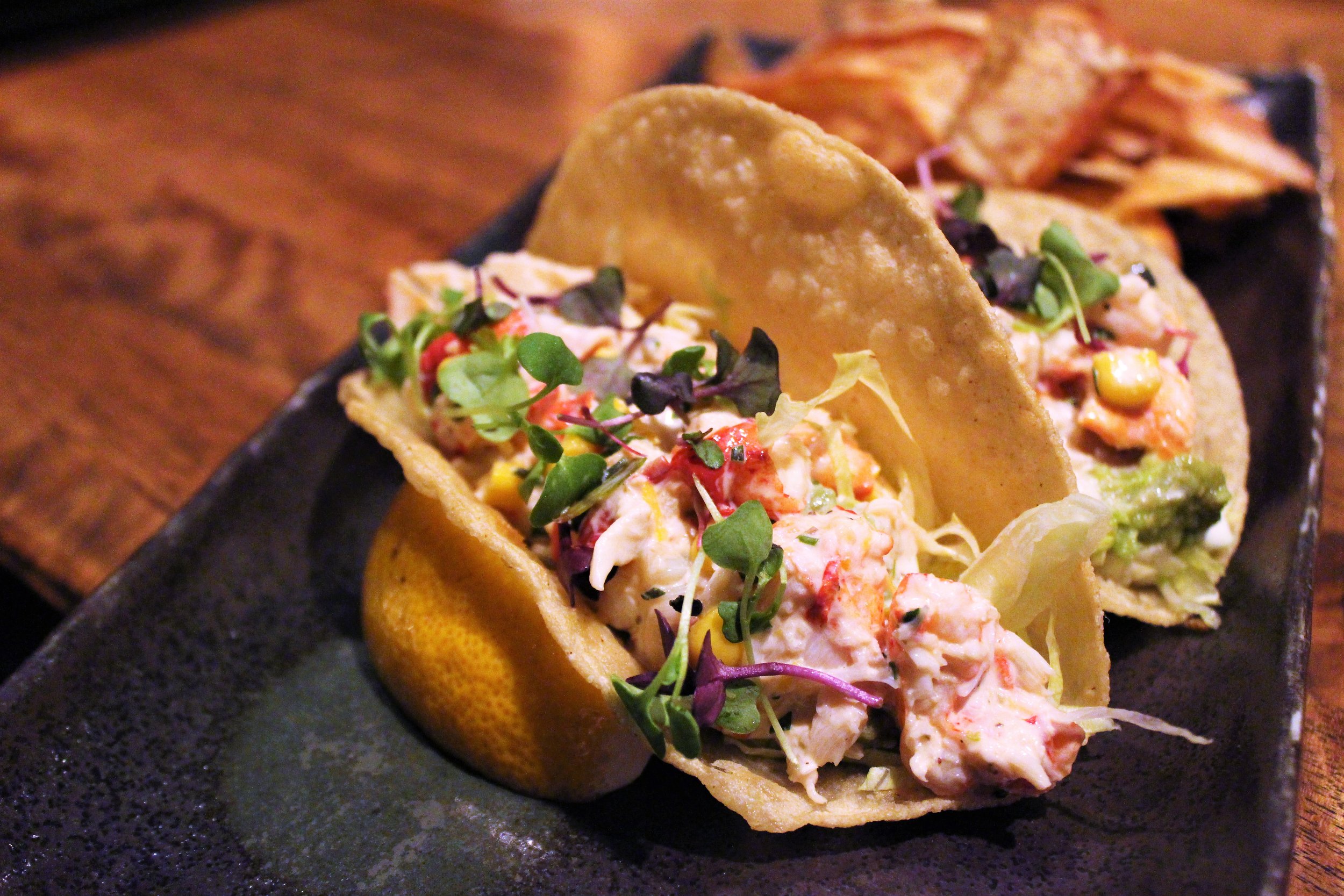 Lobstah Tacos at Crudo in Boston