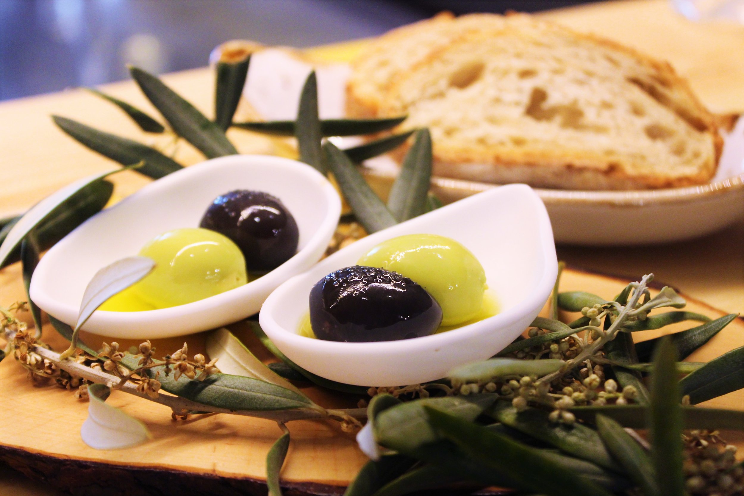 Disfrutar Olives with Mandarin Flower Essence at Disfrutar in Barcelona