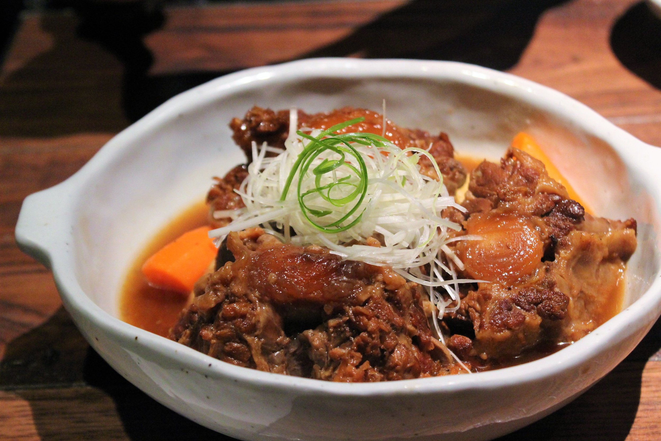 Slow Cooked Oxtail with Root Vegetables at Oiji in New York City