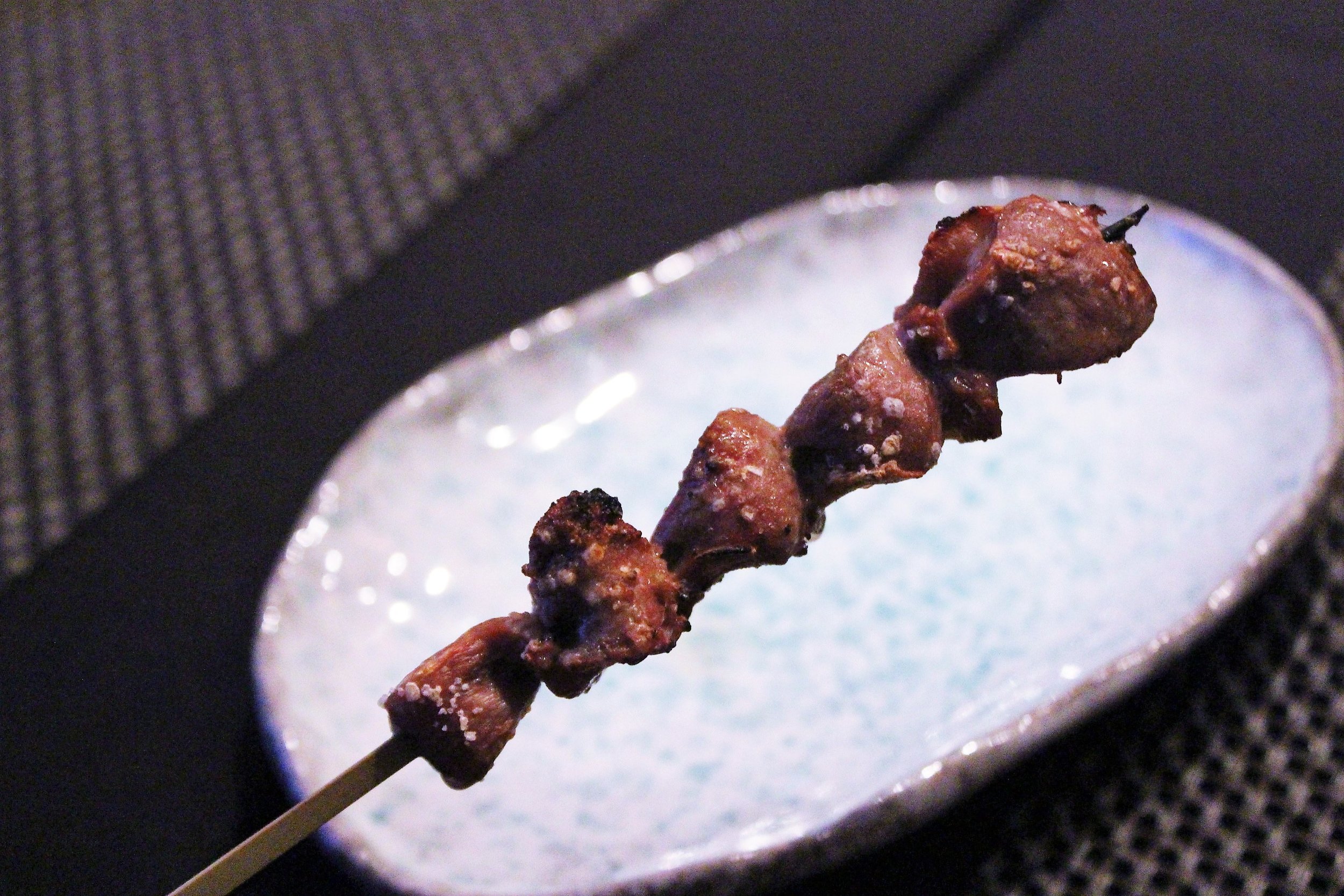 Chicken Gizzard Yakitori at TEISUI in New York City