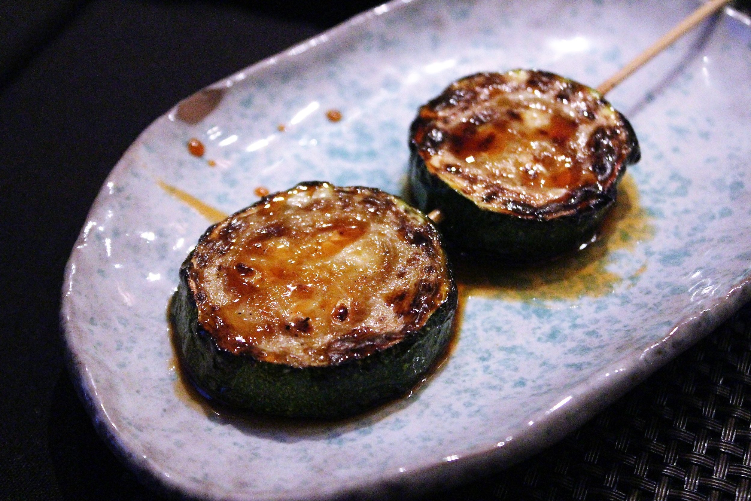 Zucchini Yakitori at TEISUI in New York City