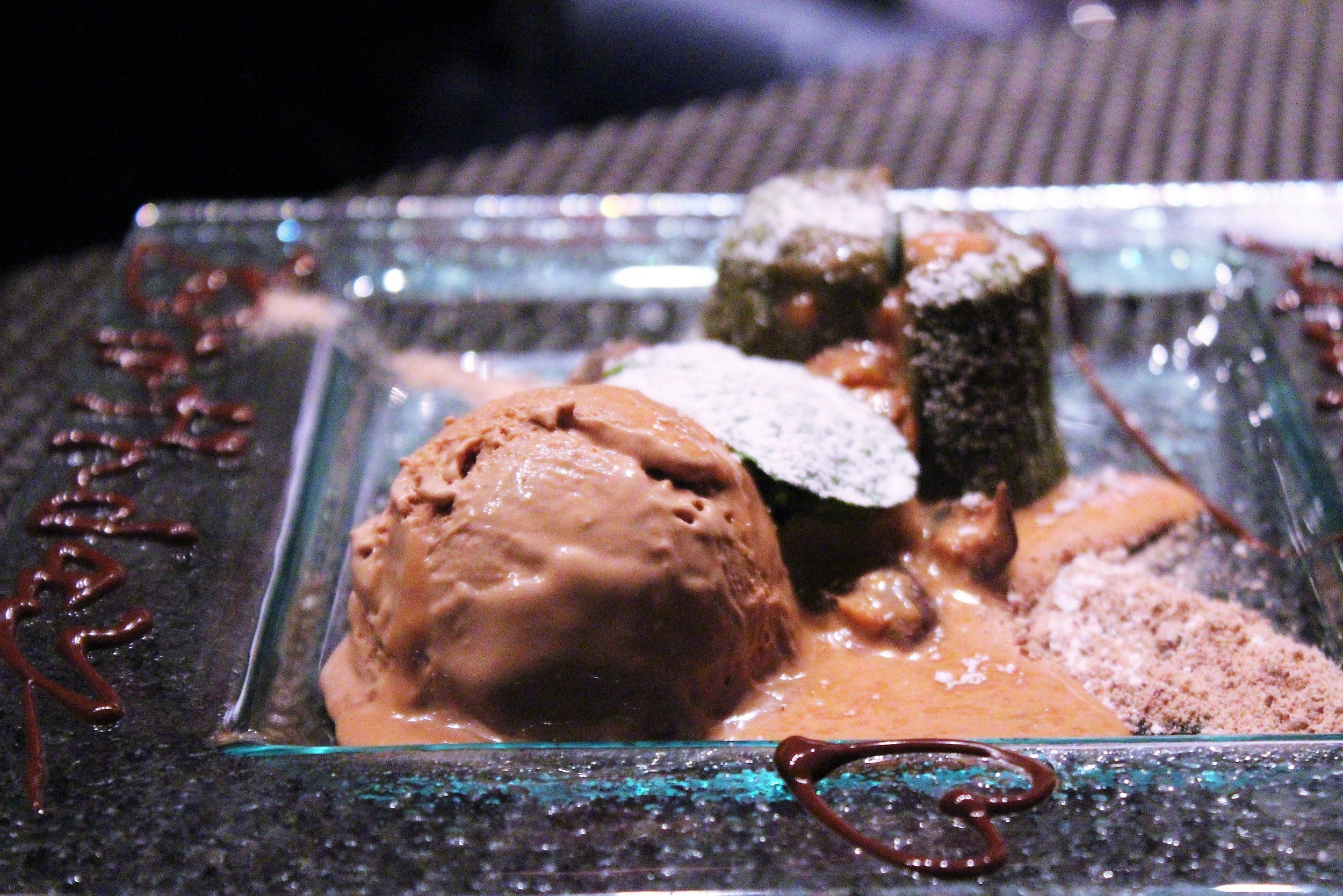 Chocolate with Matcha Financier at TEISUI in New York City