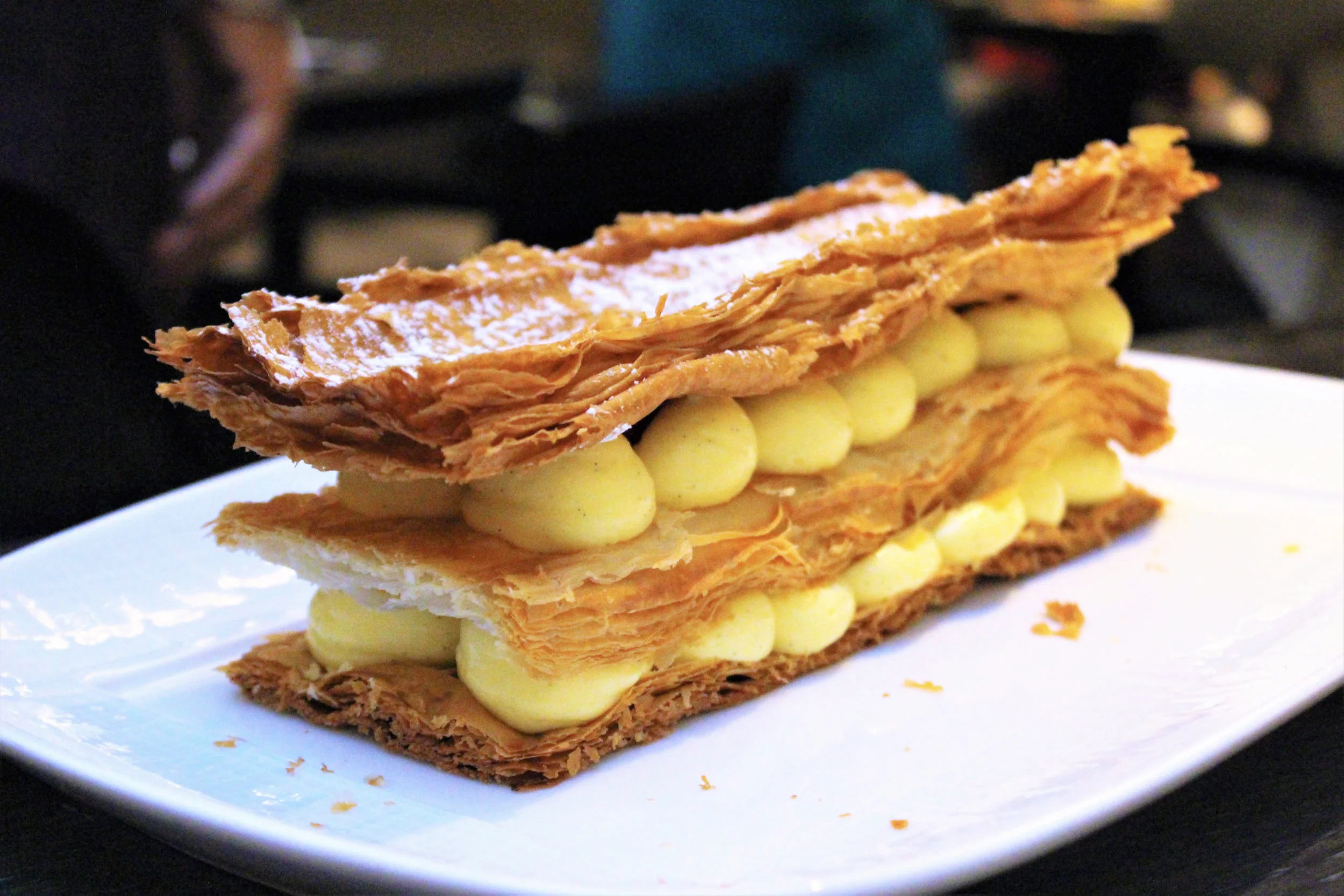 Vanilla Millefeuille, Sweet Brandy Raspberries