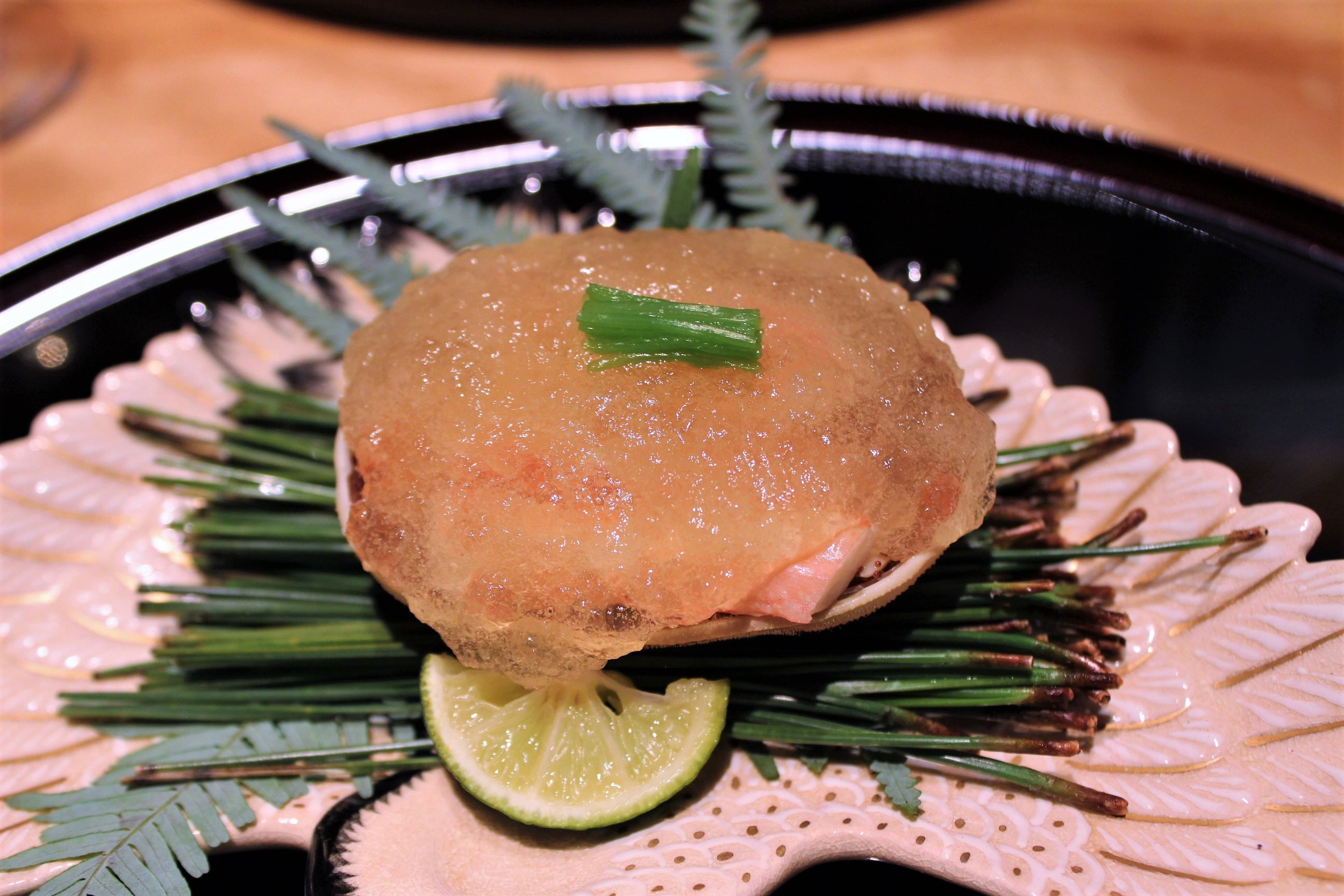 Green Crab with Vinegar Jelly and Sudashi Citrus