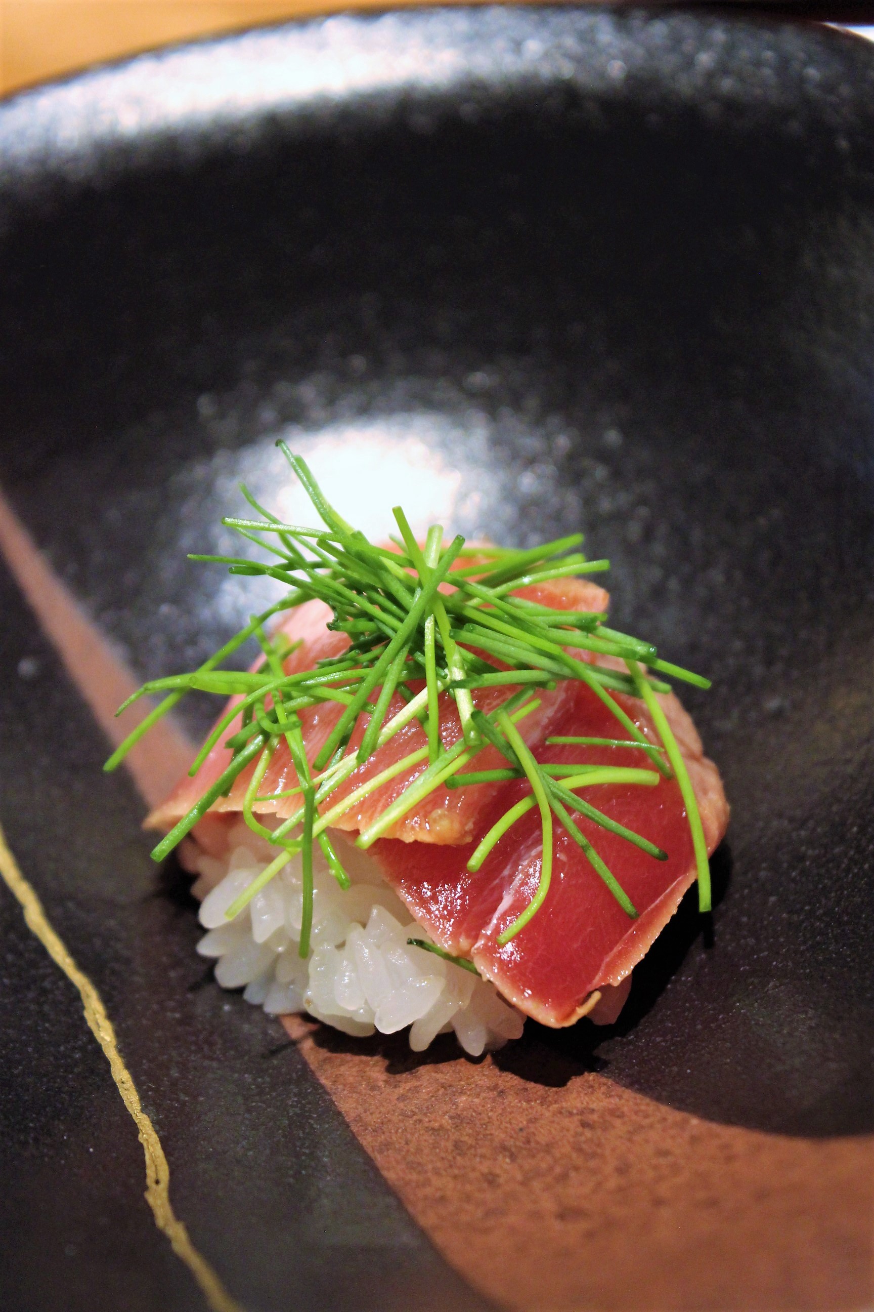 Seared Chutoro with Spring Onion at Kien in Tokyo, Japan