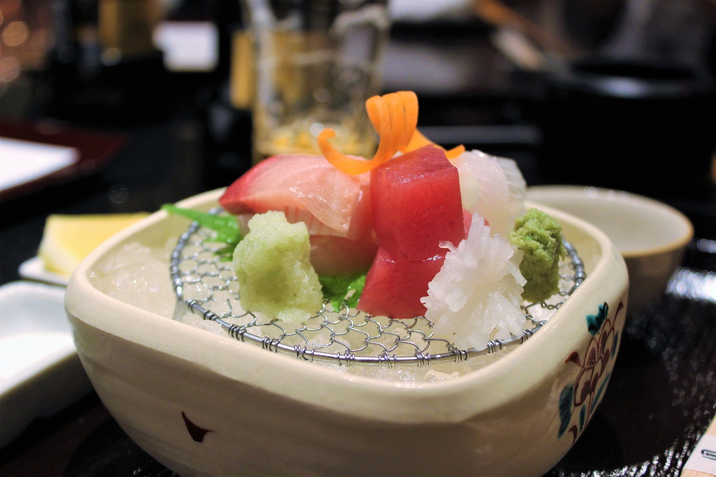 Assorted Sashimi (Hamachi, Akami, Ika)
