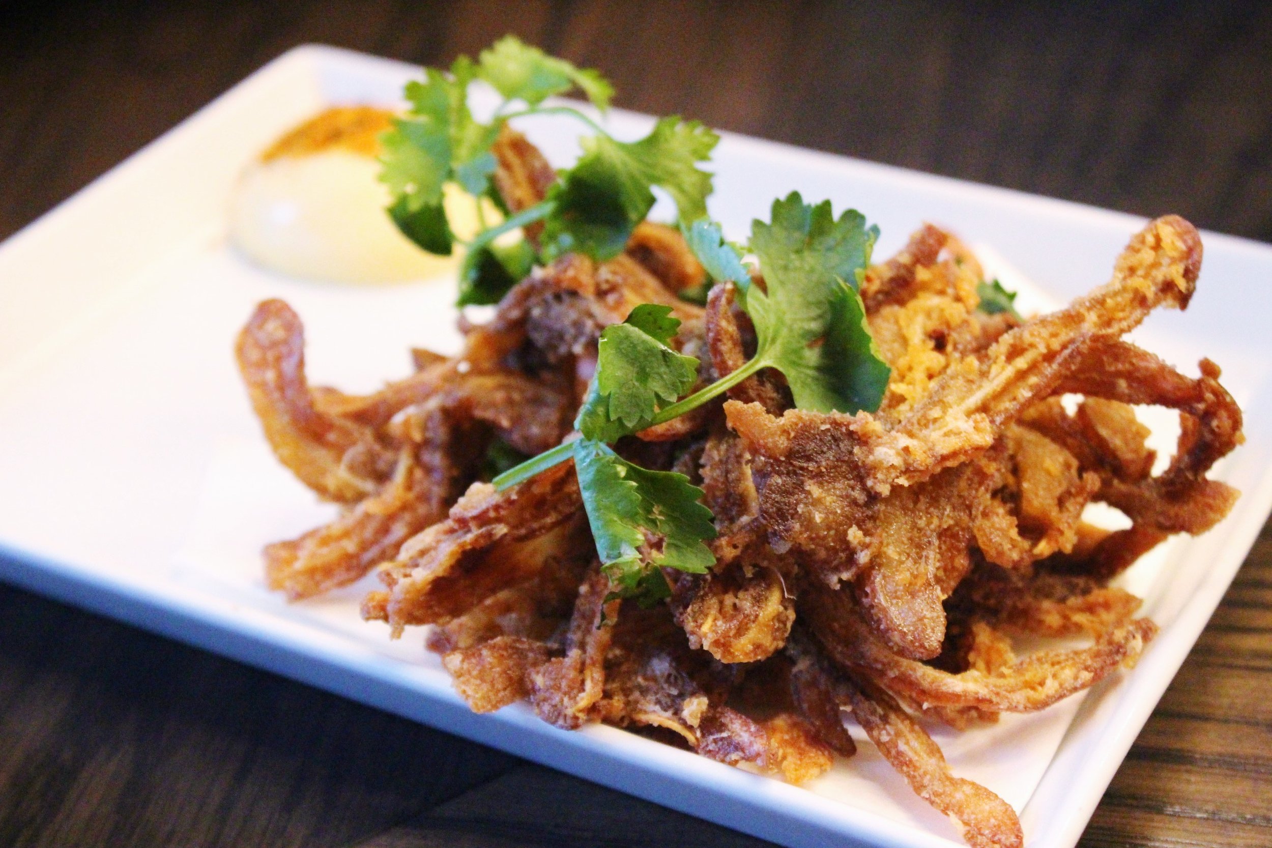 Crispy Mimiga: Pig Ear, Shichimi, Japanese Mayo, Sake