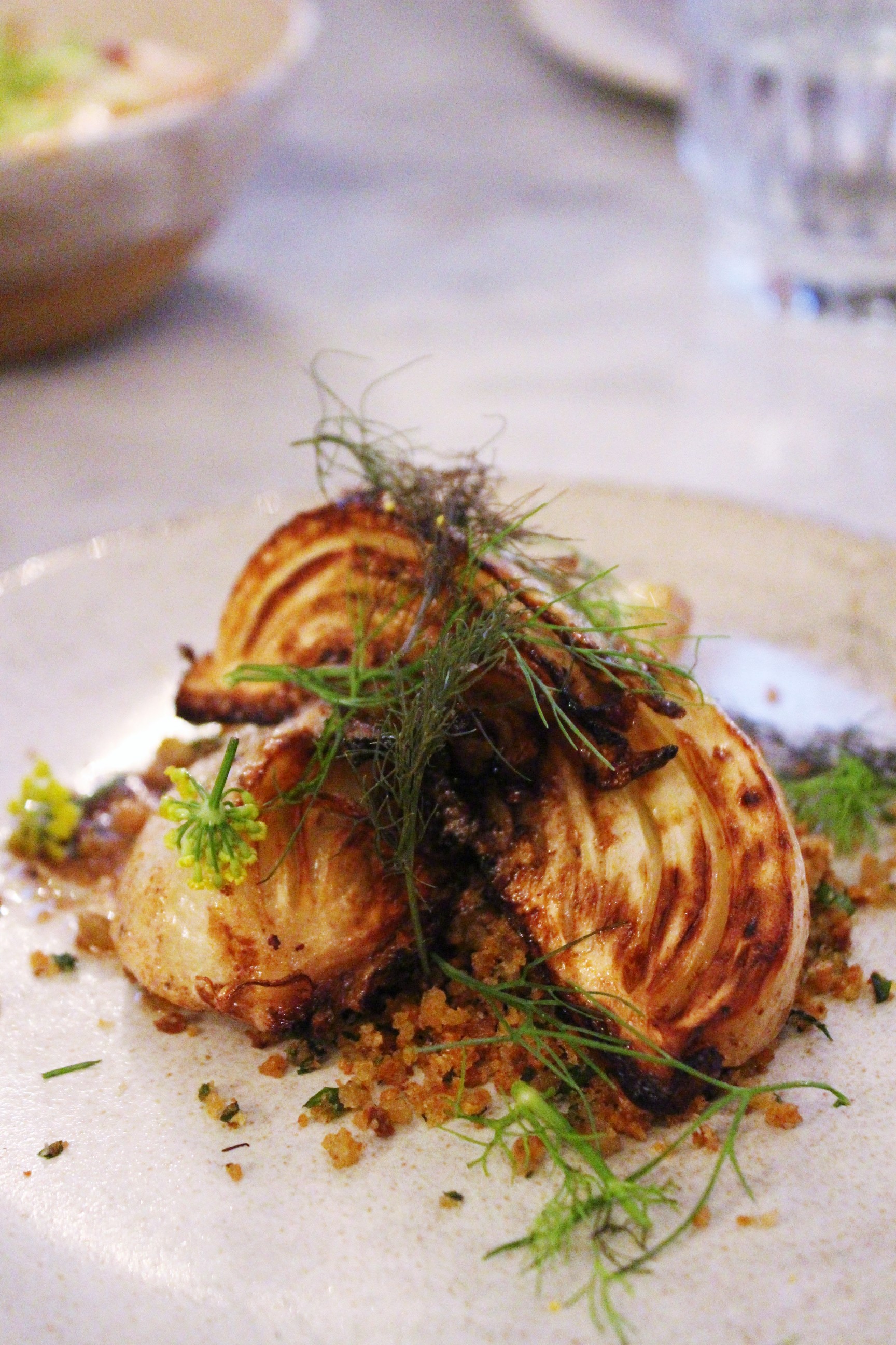 Caramelized Young Fennel, Anchovy Butter, Herbed Breadcrumbs