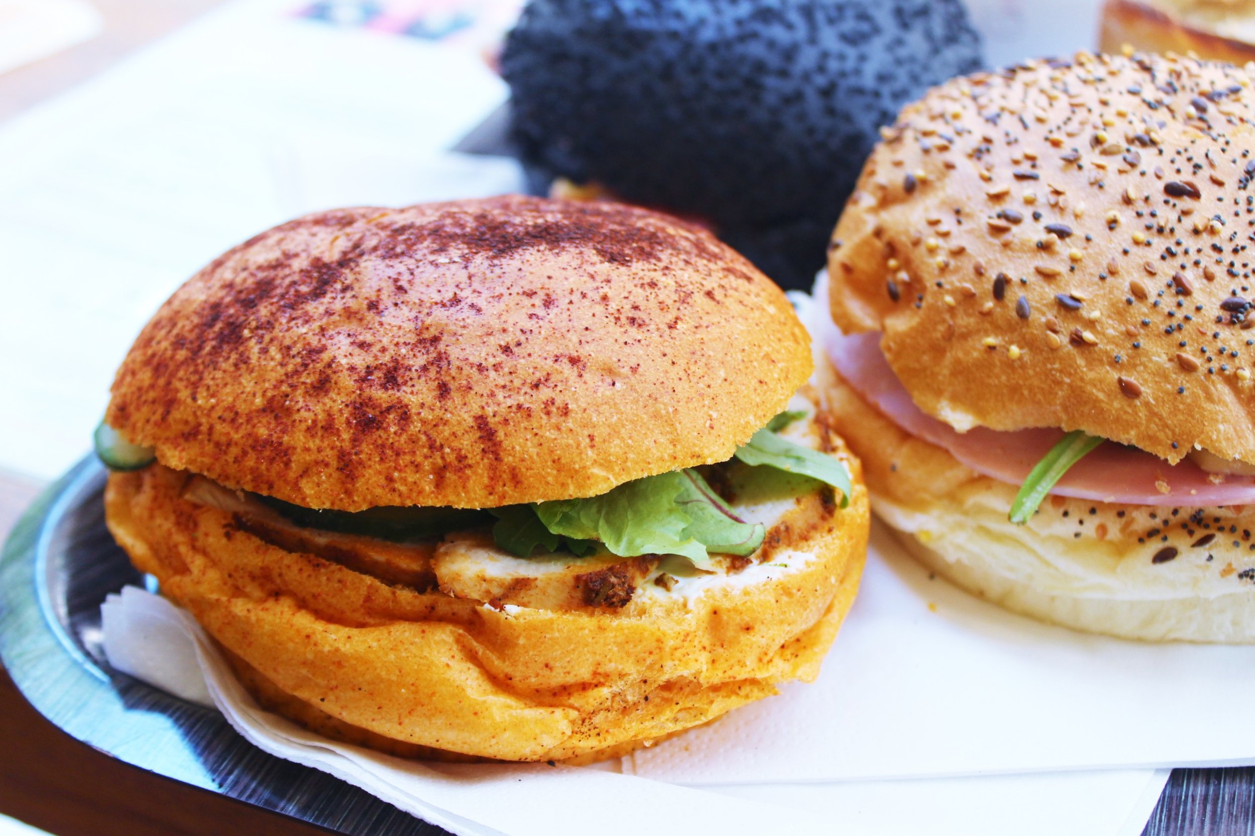 Tandoori Chicken Sandwich with Paprika Bread