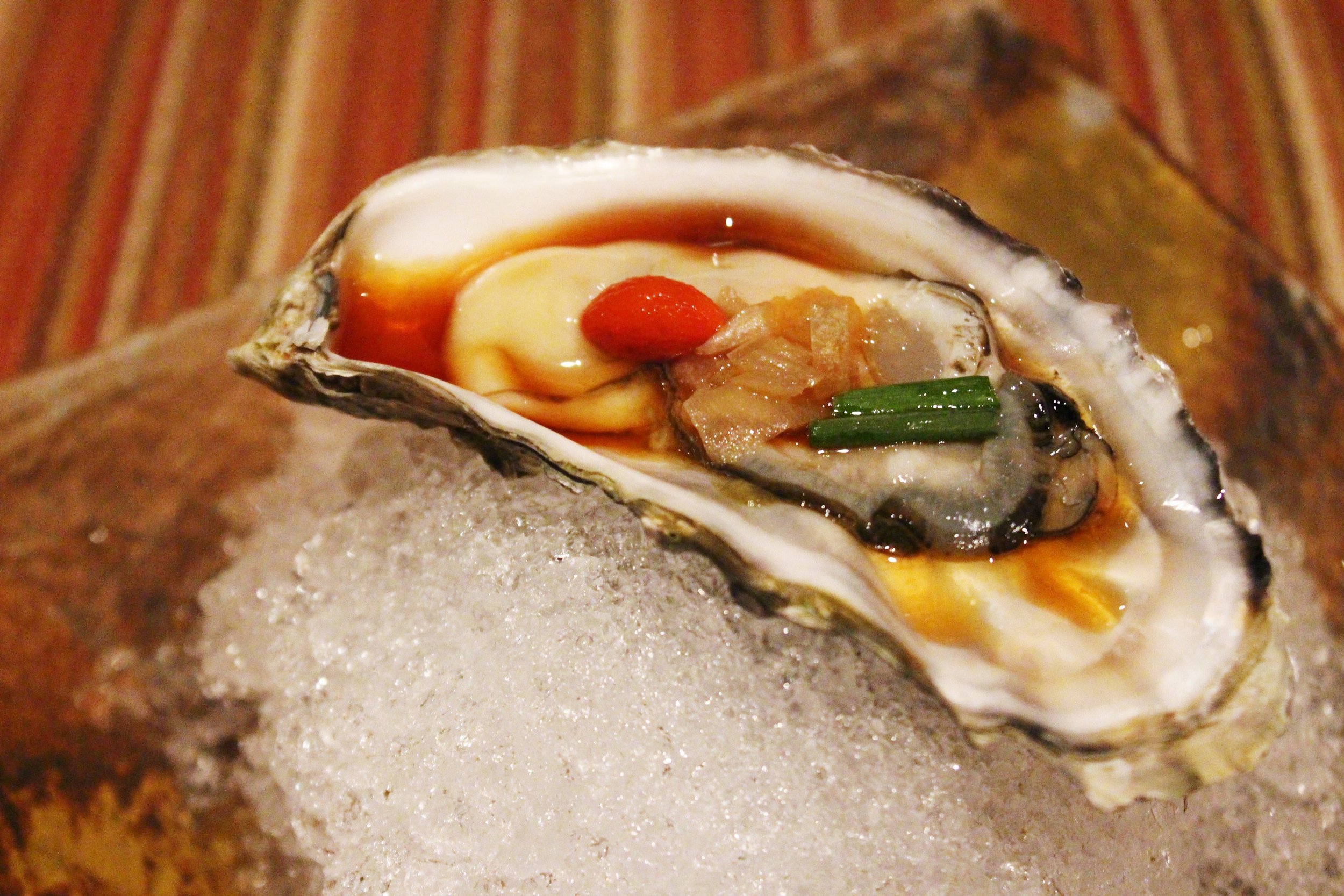 "Otsukuri" Fifth Course: Fresh Oyster and Sashimi of the Day