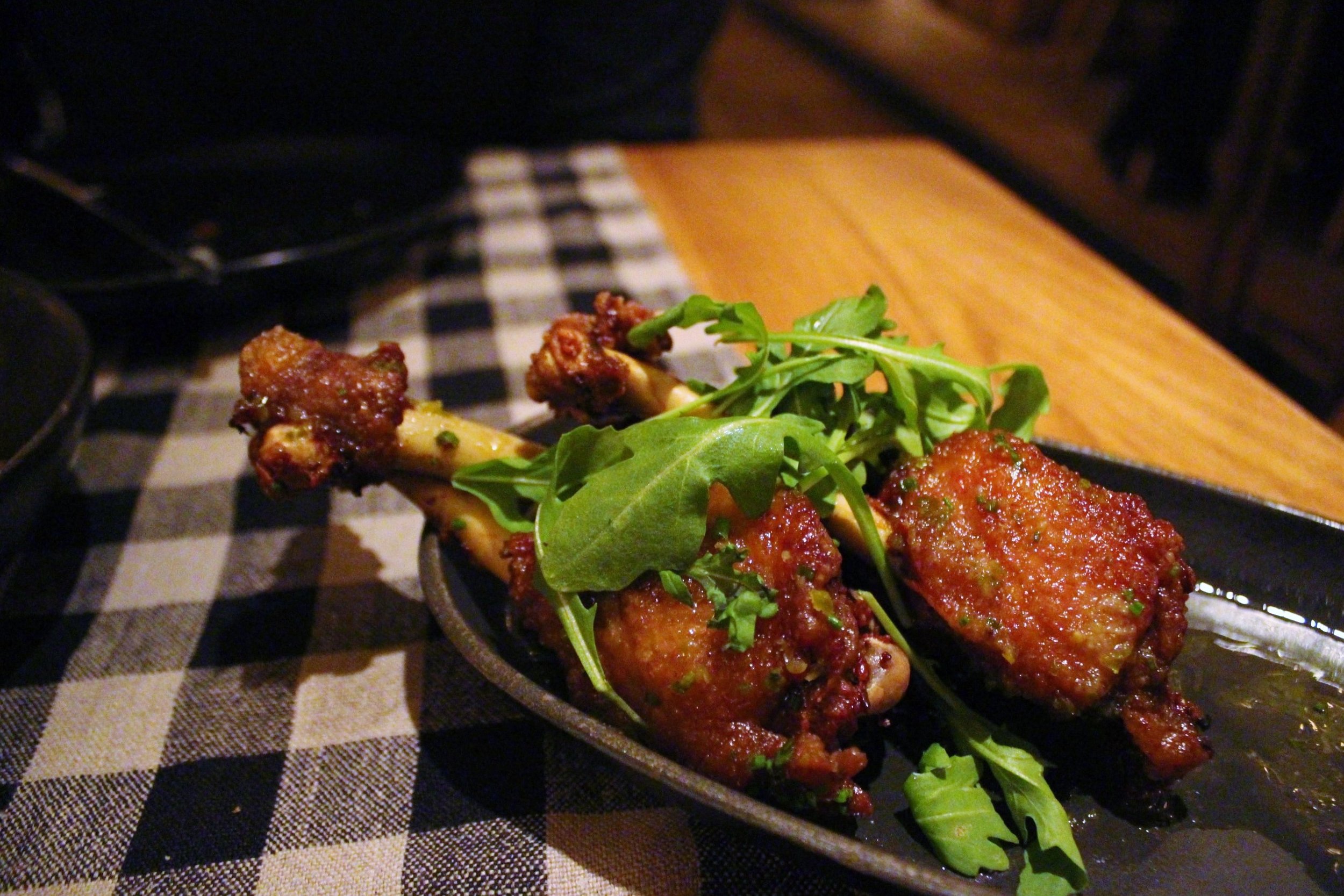 Crispy Duck Wings with Lemon, Olive oil, and yuzukosho