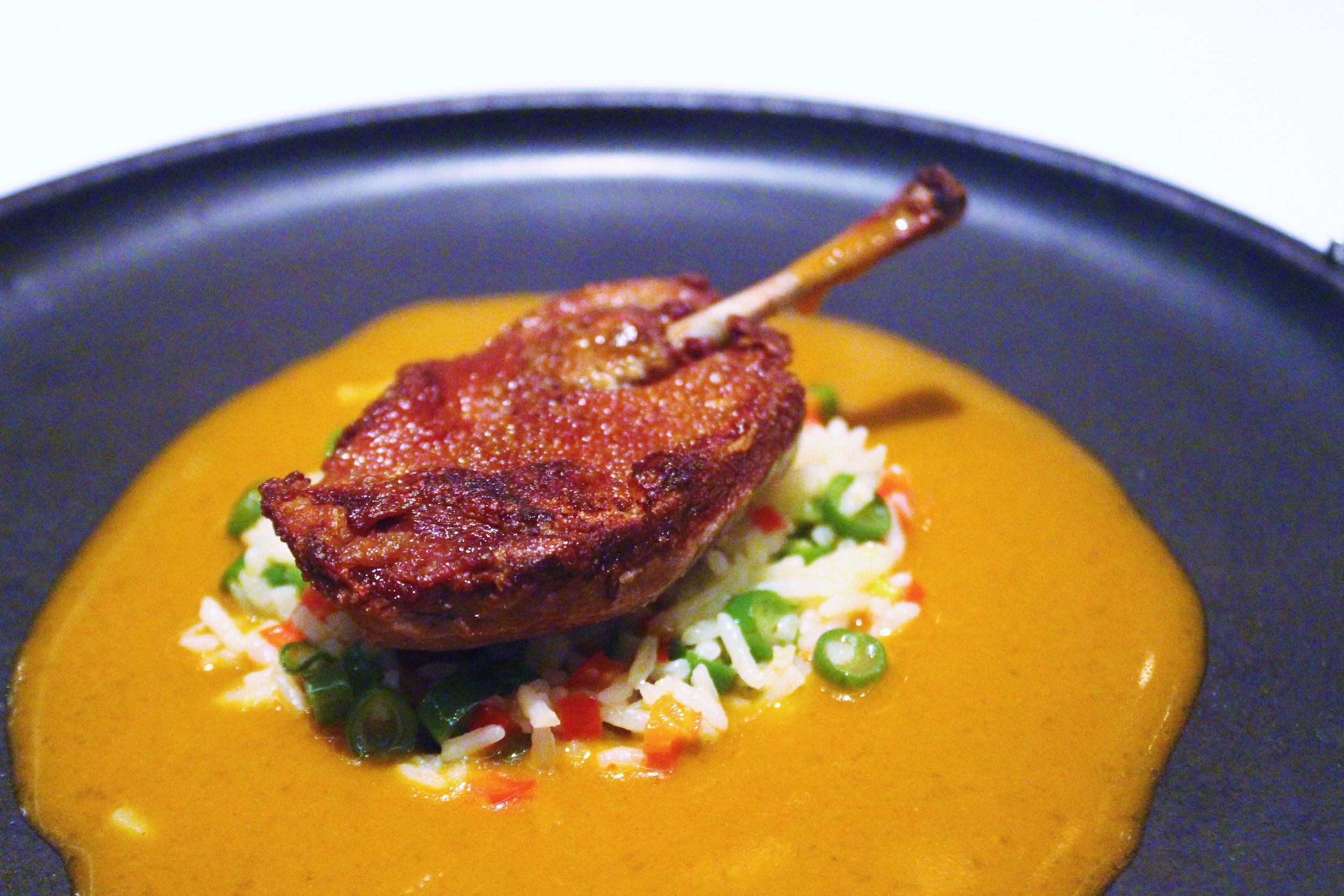 Squab with Spicy Red Curry