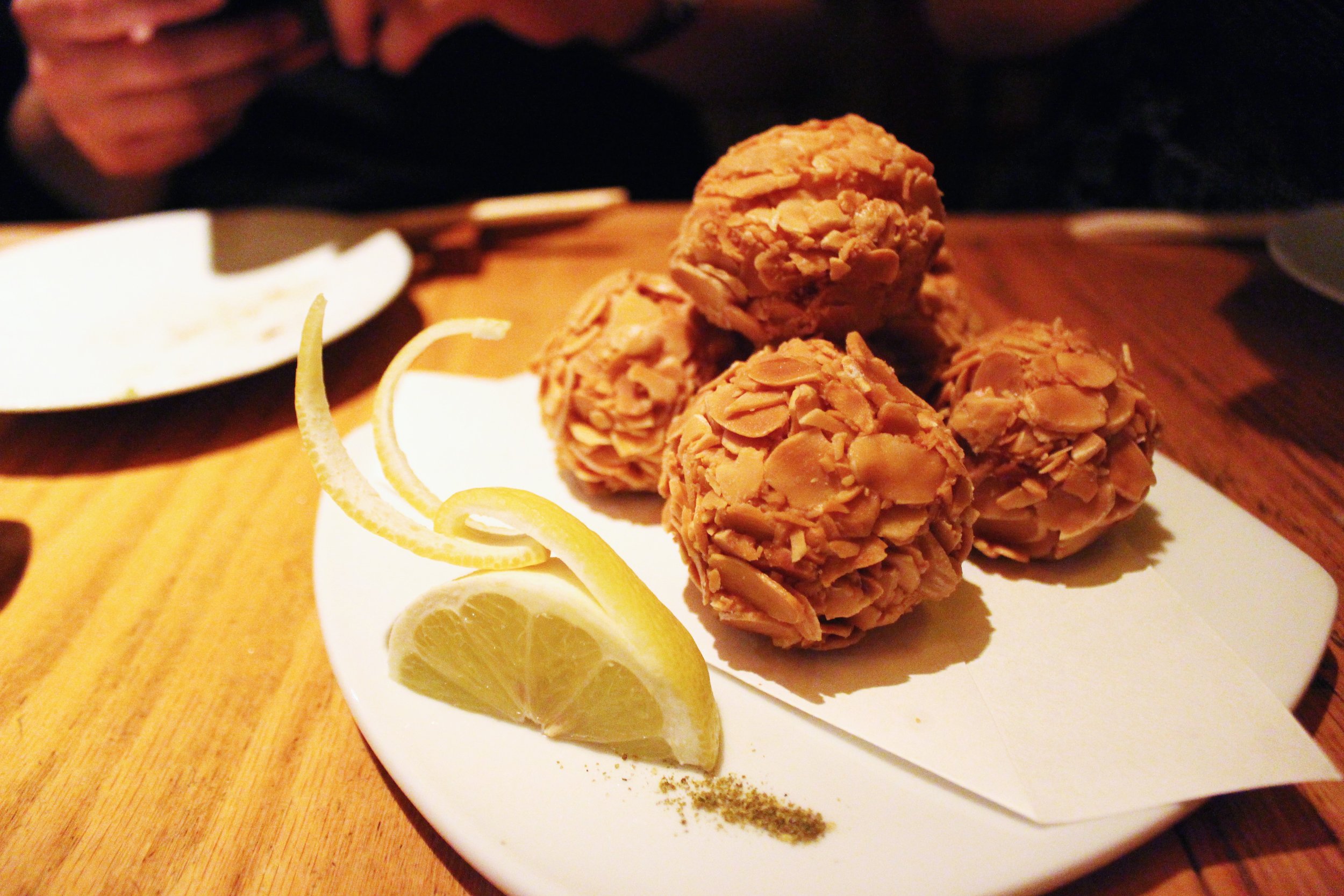Ebi Shinjo: Deep Fried Shrimp Balls Covered with Sliced Almonds