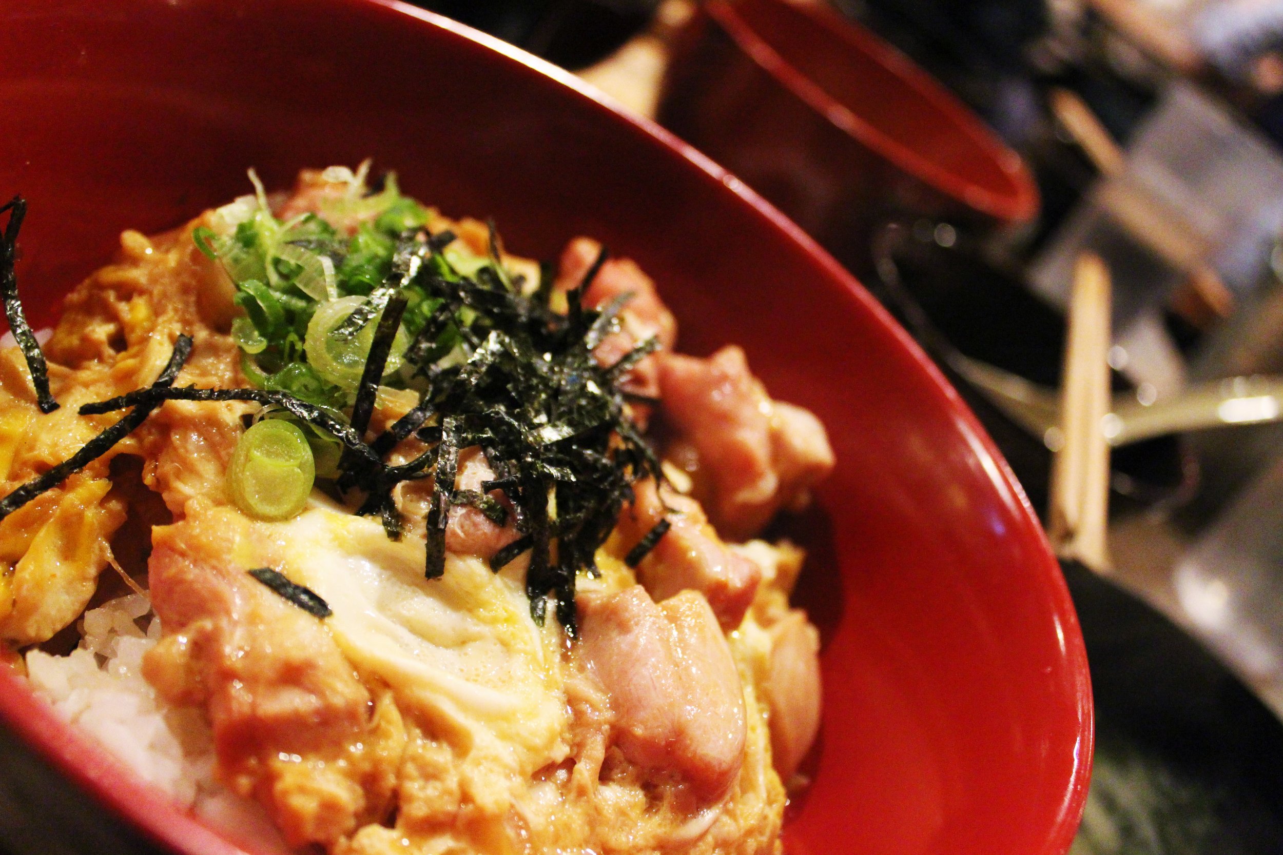 Oyako Don: Simmered Chicken and Egg over rice