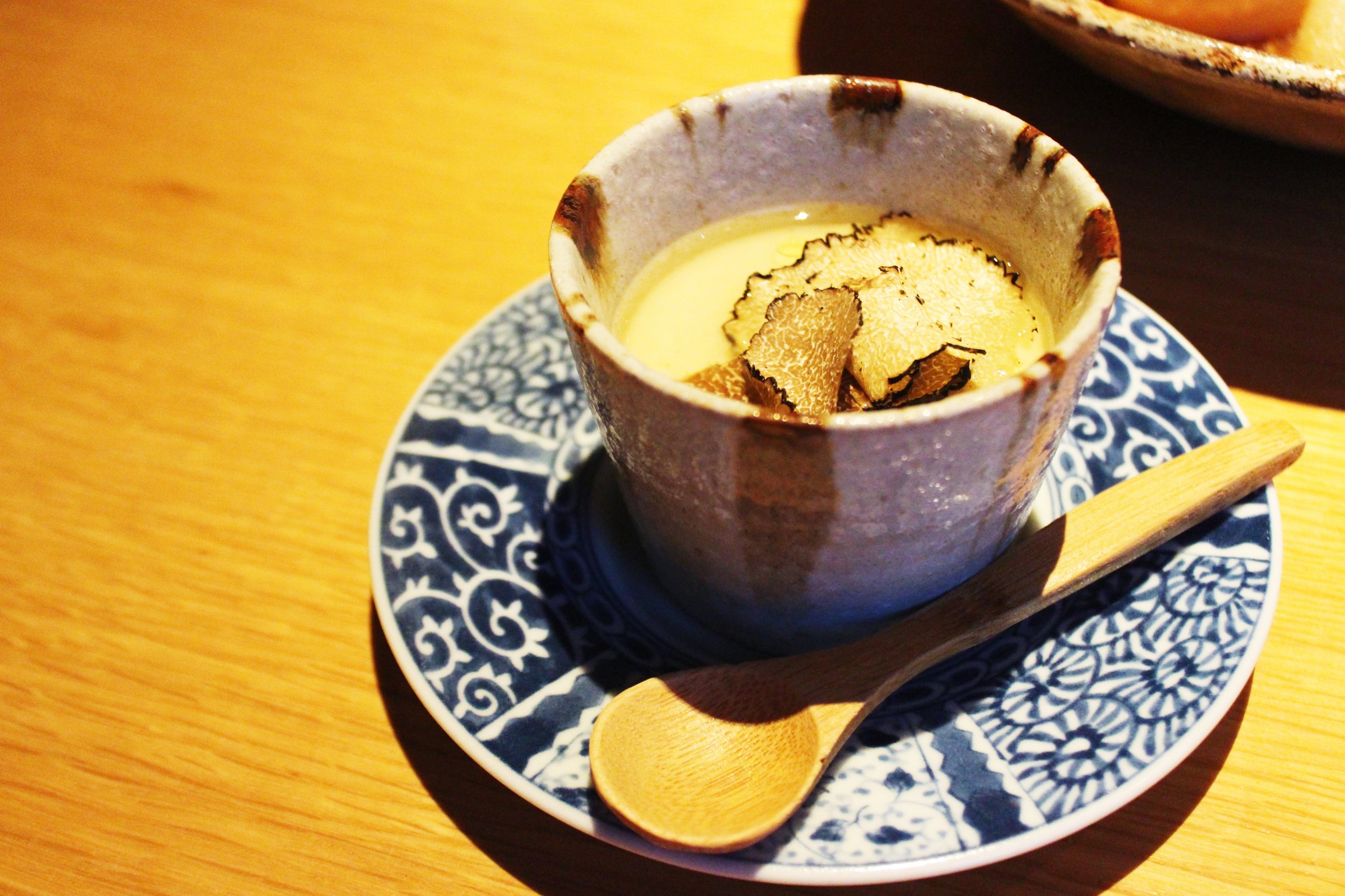 Chawanmushi with Shaved Black Truffles 