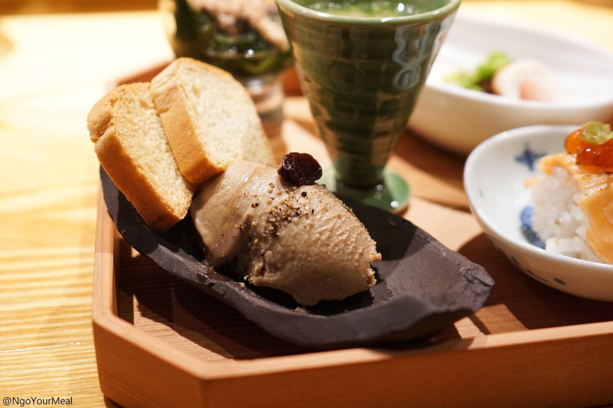 Chicken Liver Mousse with Honey and Raisin at Toriko in New York City