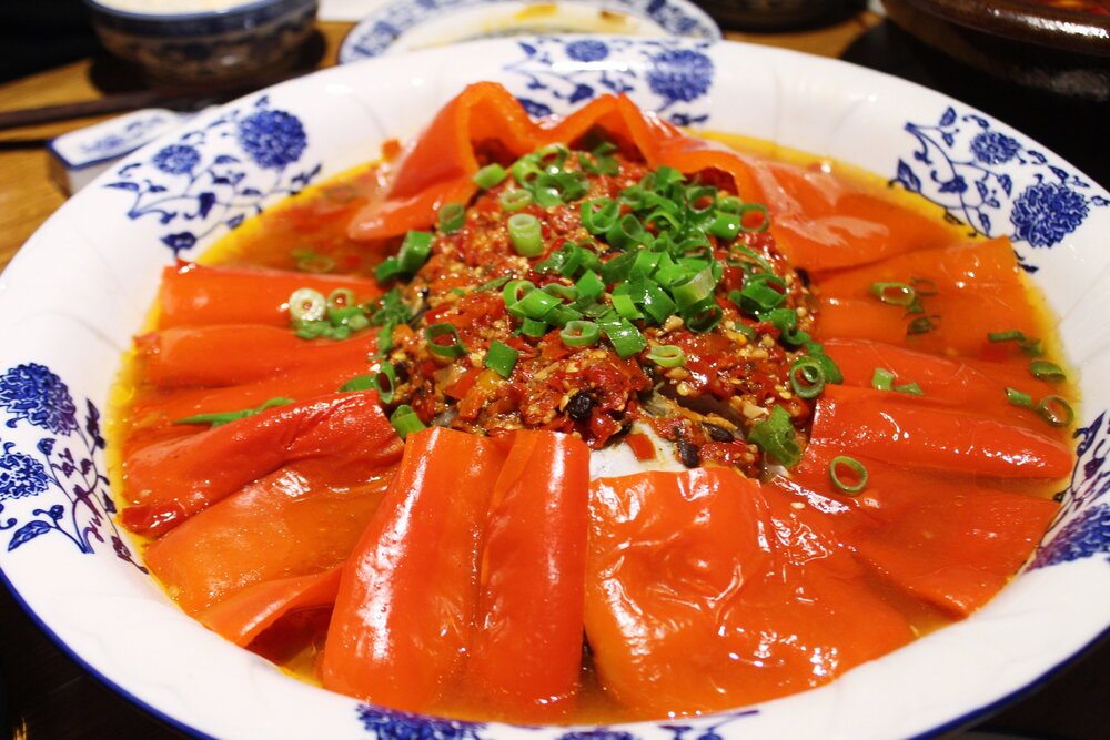 Szechuan-Mountain-House-NYC-Braised-Fish-Head-with Pickled Chili 2.JPG