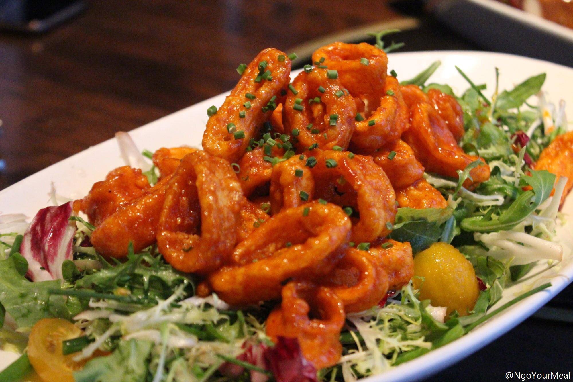 Fried Calamari Salad at Gaonnuri in New York City