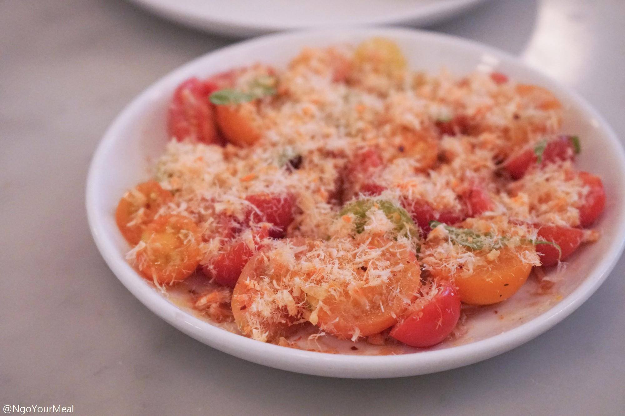 Tomatoes with Dried Shrimp and Lovage