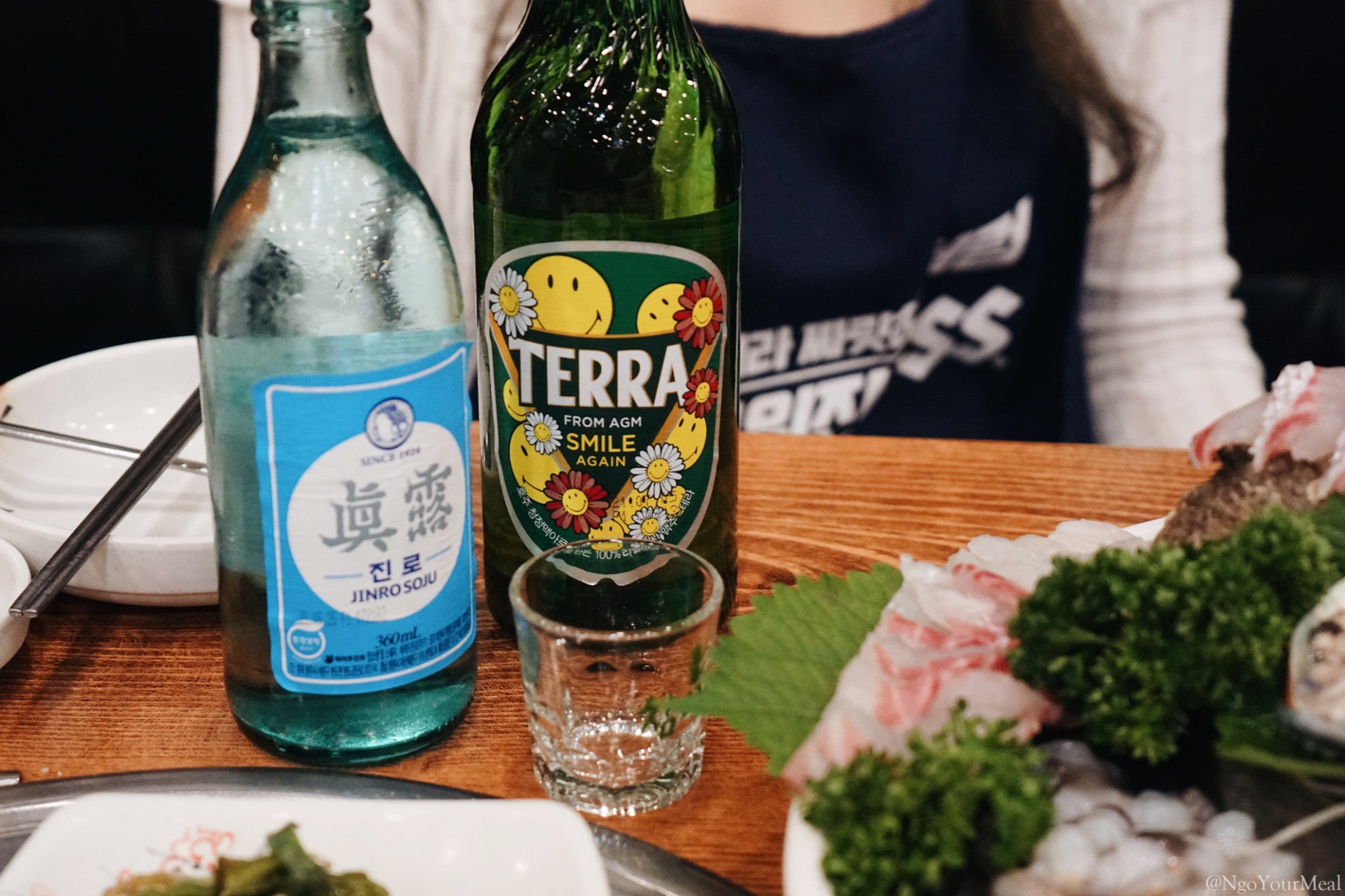 Jinro Soju and Terra Beer 