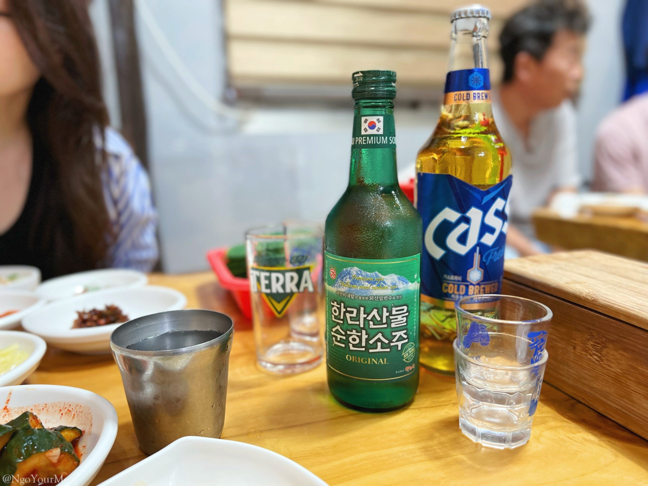Cass Beer and Hallasan Soju 