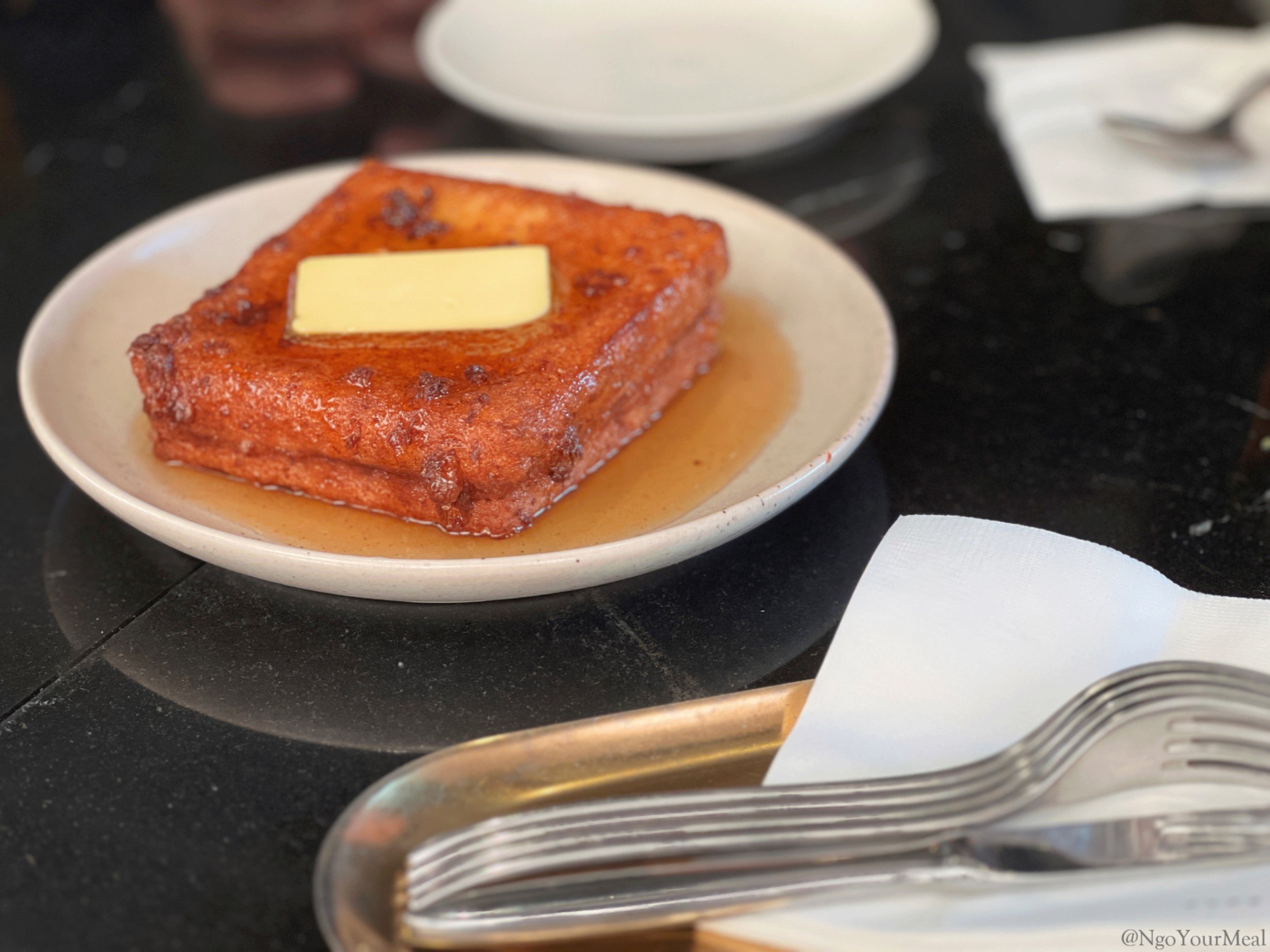 HK Toast: Hong Kong Style French Toast with Kaya Jam, Maple Syrup, Butter 