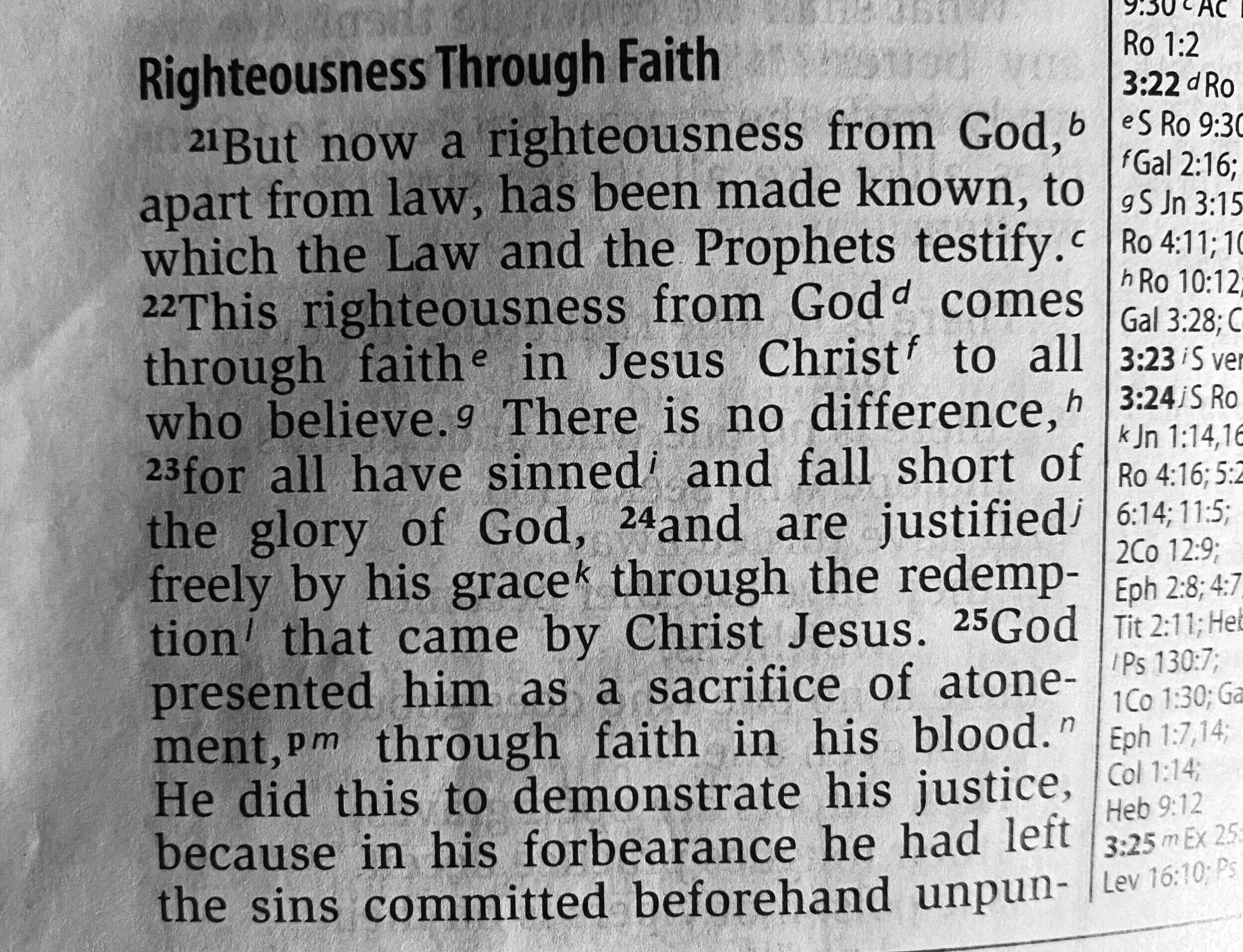 #TuesdayTruth Romans 3:22-24