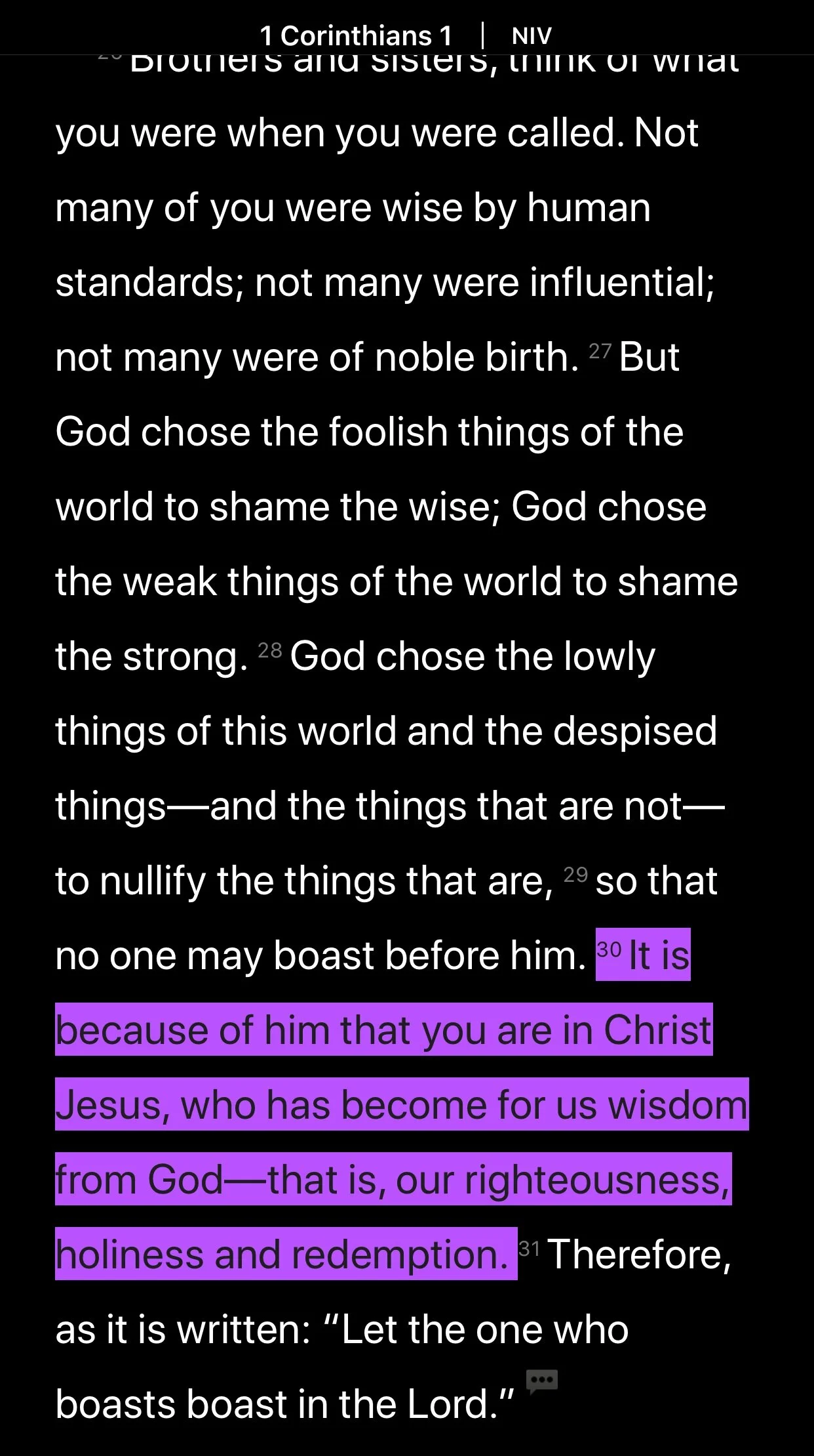 #TuesdayTruth 1 Corinthians 1:26-31