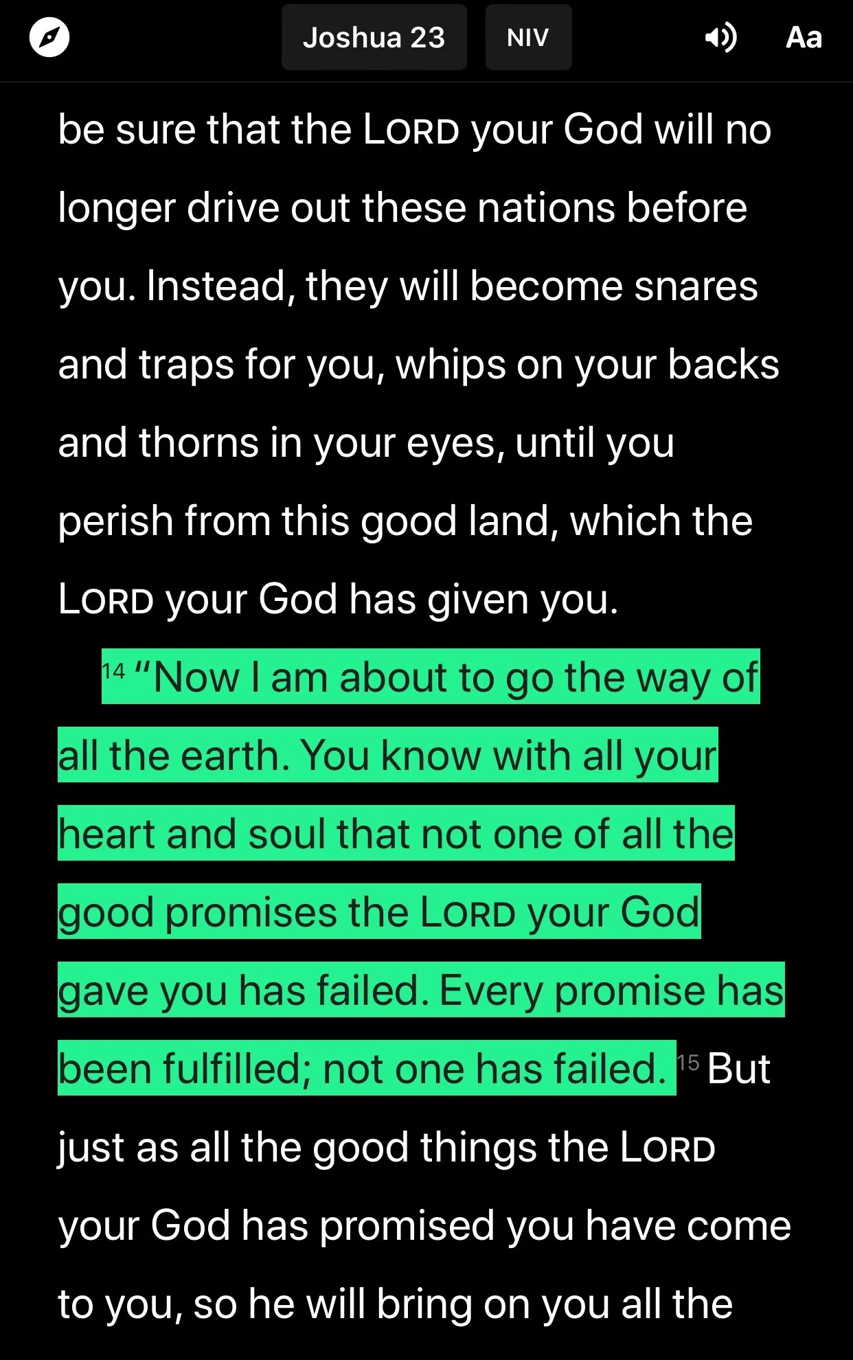 #TuesdayTruth Joshua 23:14