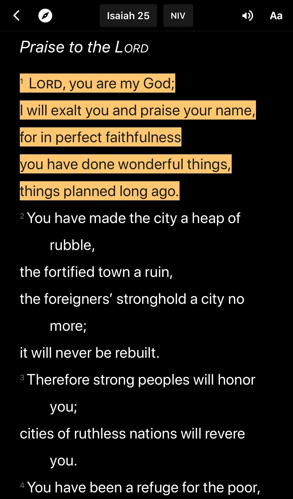 #TuesdayTruth Isaiah 25:1