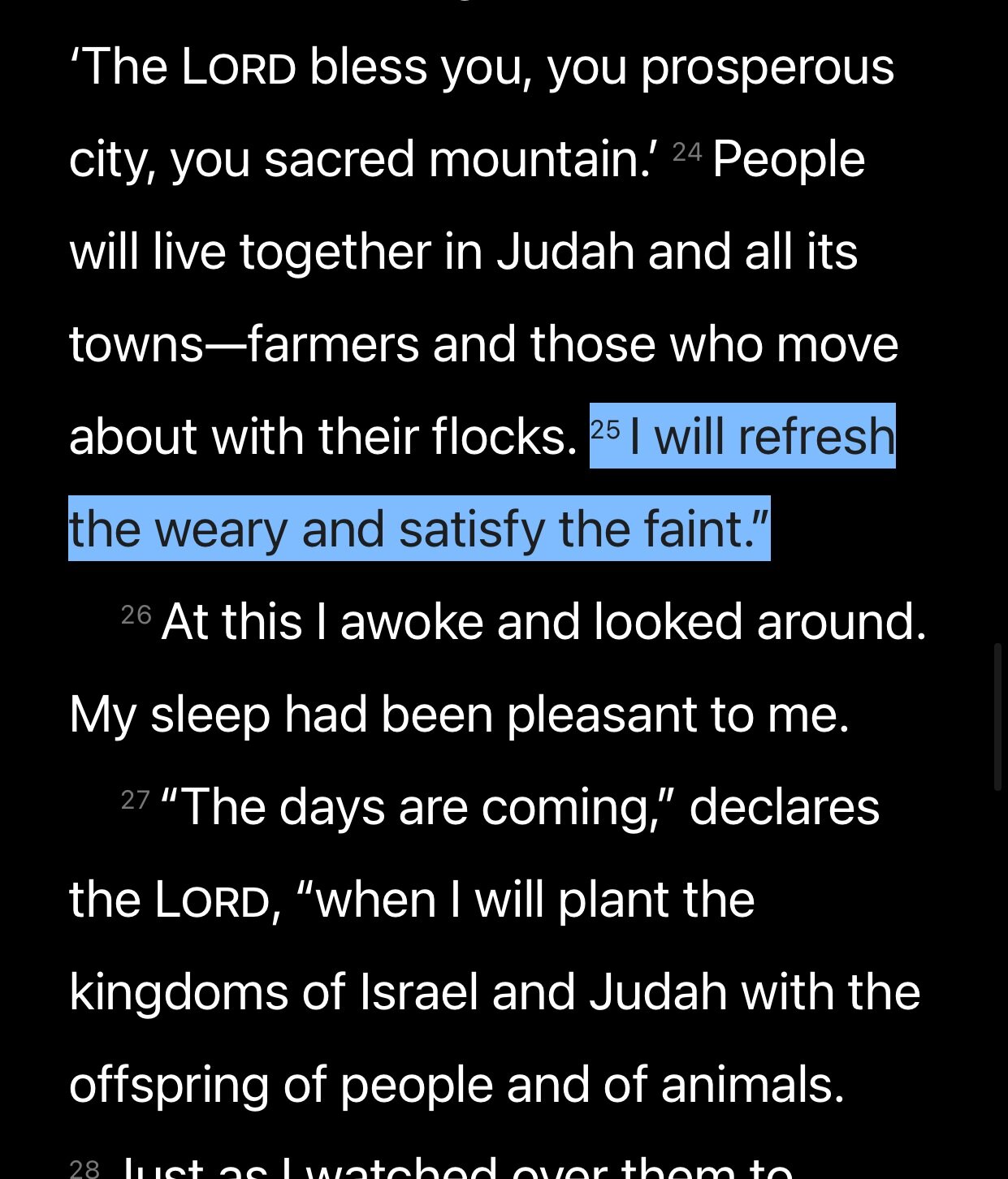 #TuesdayTruth Jeremiah 31:25