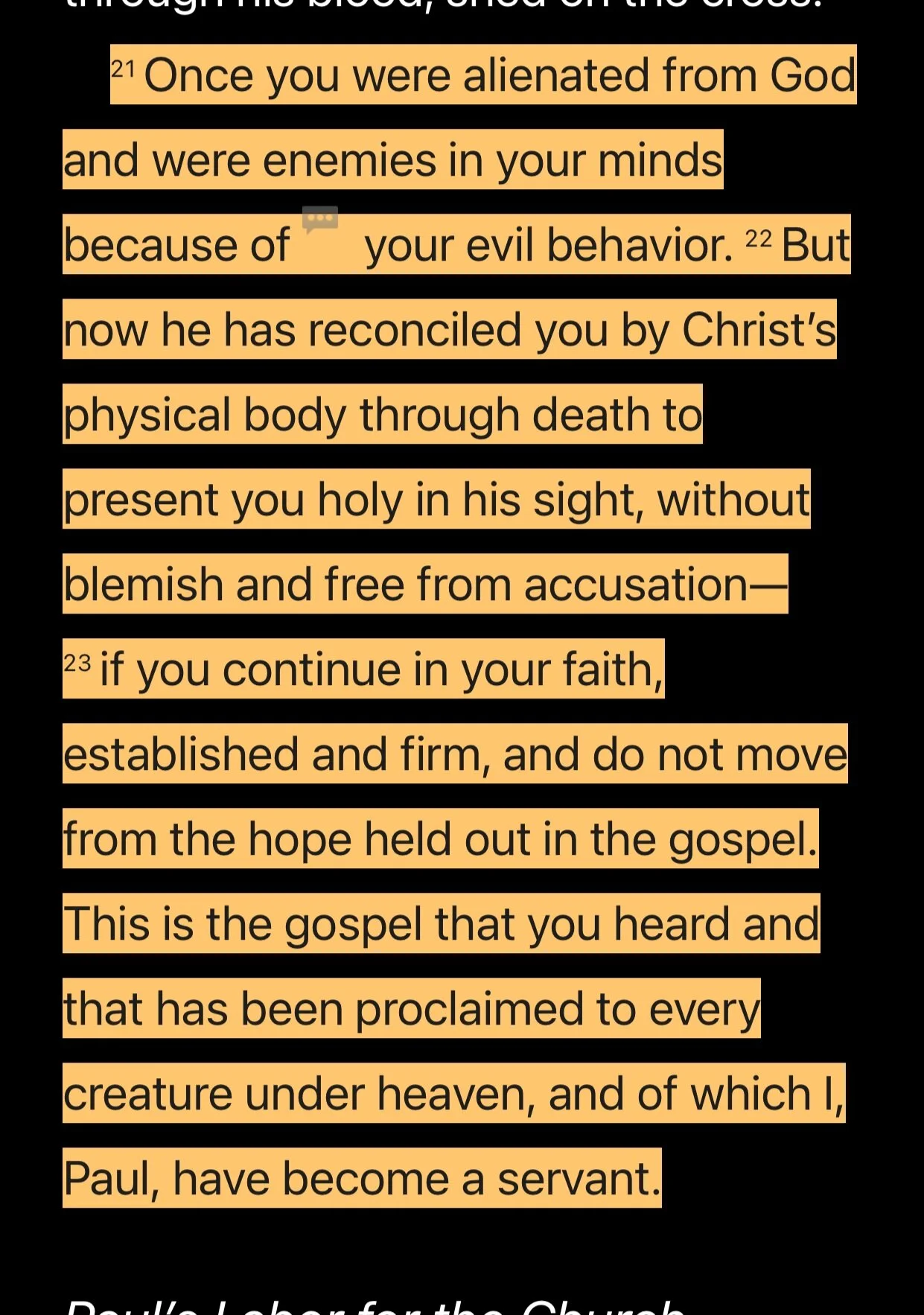 #TuesdayTruth Colossians 1:21-23