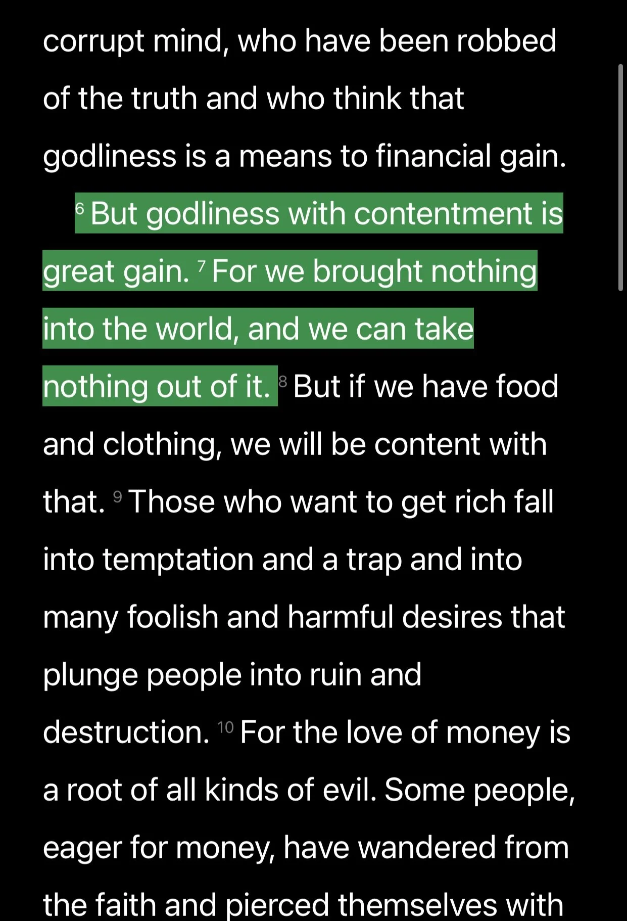 #TuesdayTruth 1 Timothy 6:6-12