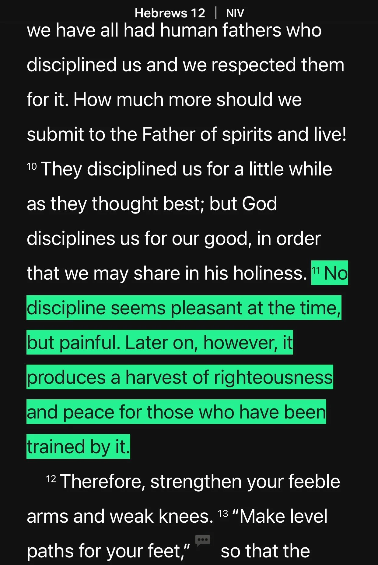 #TuesdayTruth Hebrews 12:11