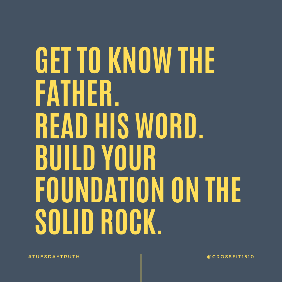 #TuesdayTruth Matthew 7:24-25