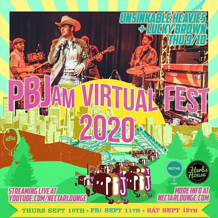 UNSINKABLE HEAVIES + LUCKY BROWN: PB&amp;J FEST! [virtual] 