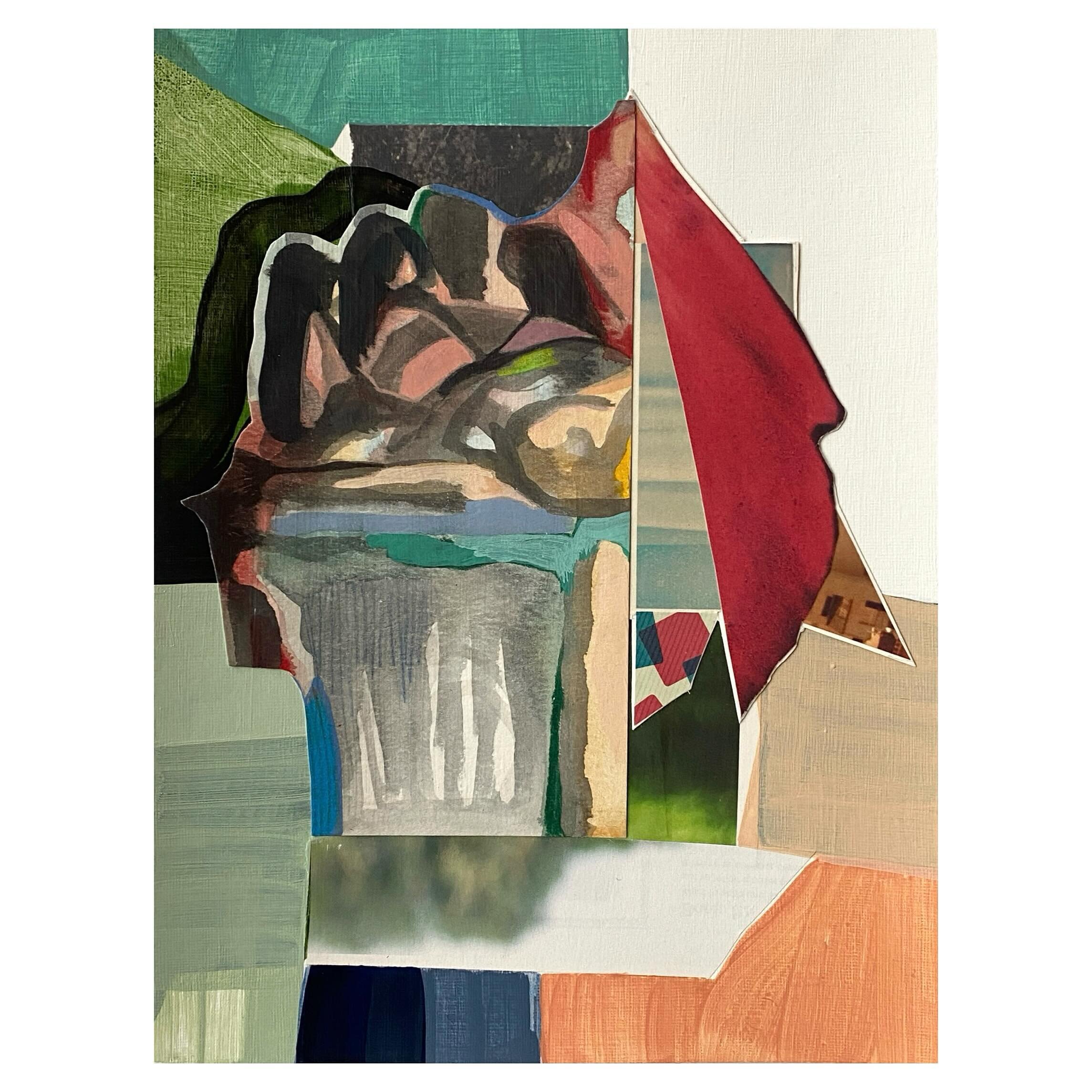 D a y s  9 3 &amp; 9 4
.
found and painted papers, watercolor, pencil, and acrylic on acrylic paper
9&rdquo; x 12&rdquo;

#artistmother #mixedmediapainting #collagework #100daysofcollage